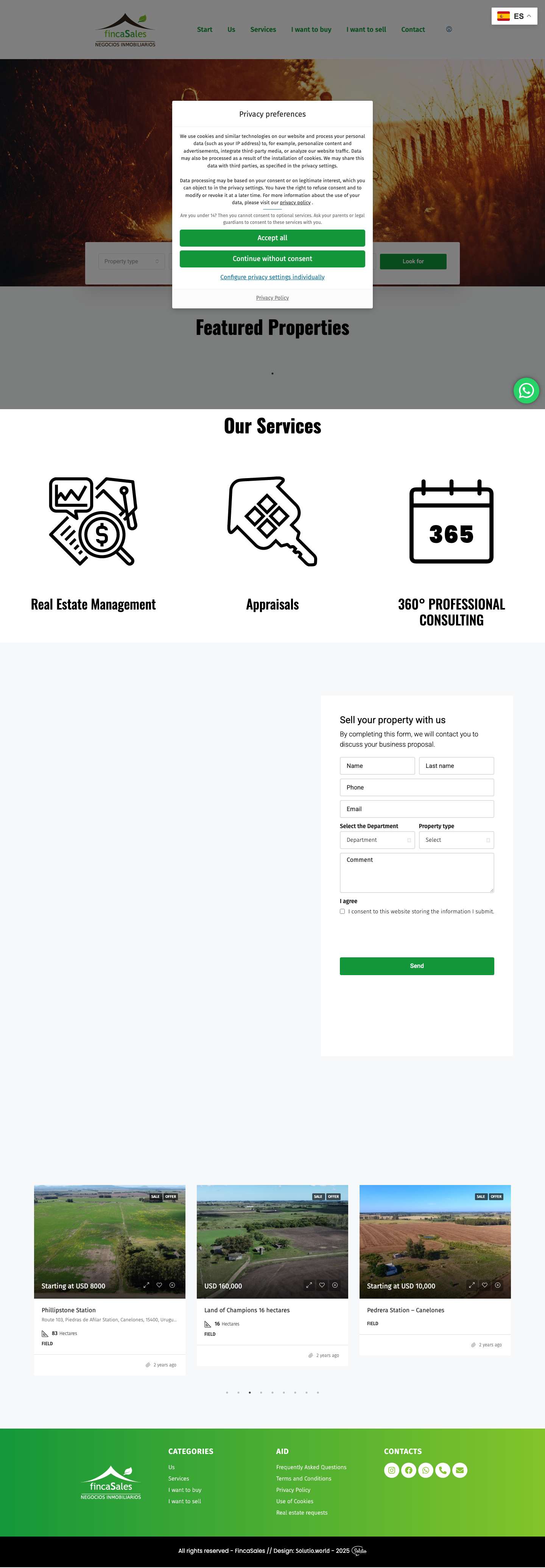 FincaSales – Negocios Inmobiliarios - Full Screenshot