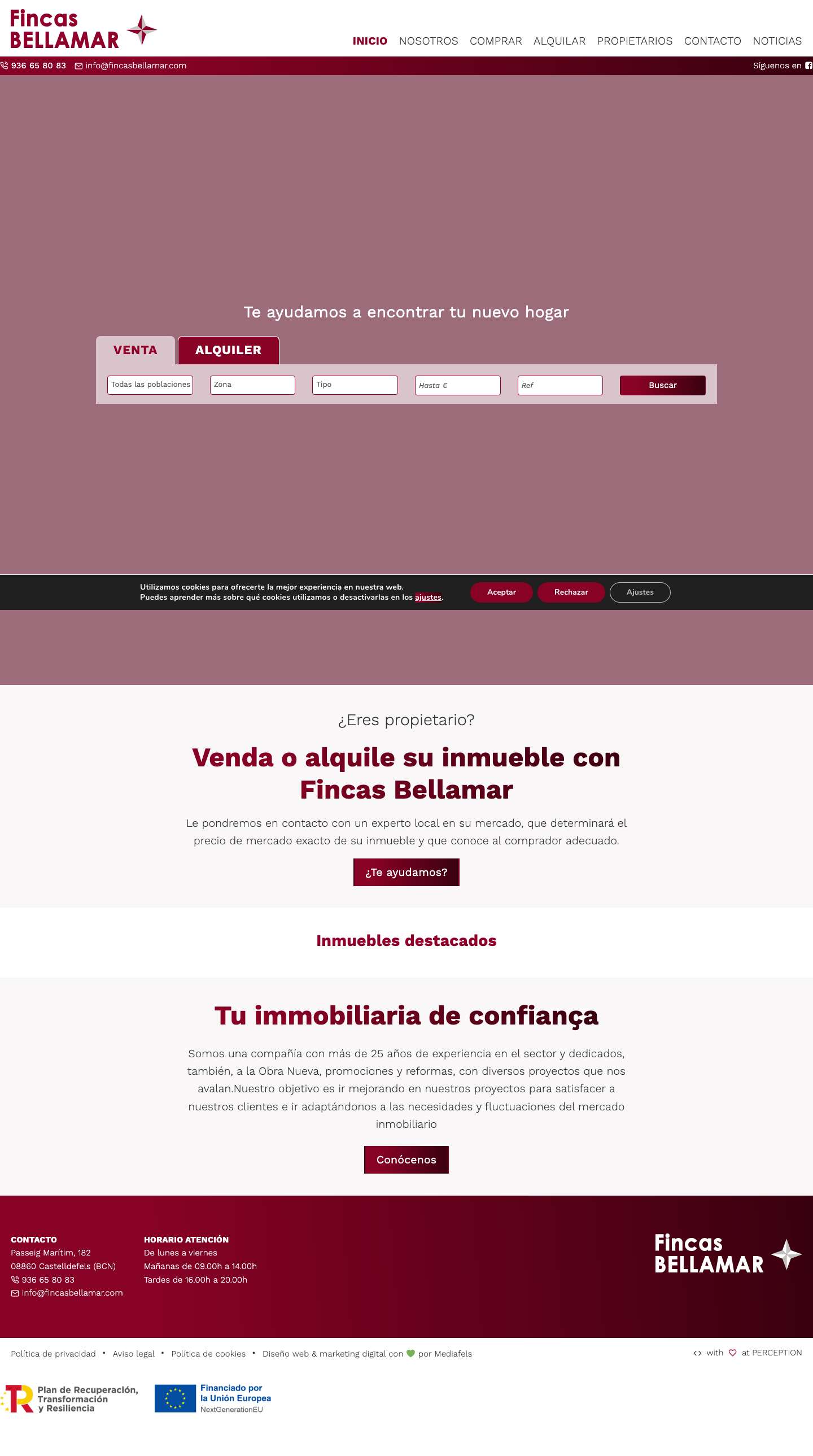 Fincas bellamar - Full Screenshot