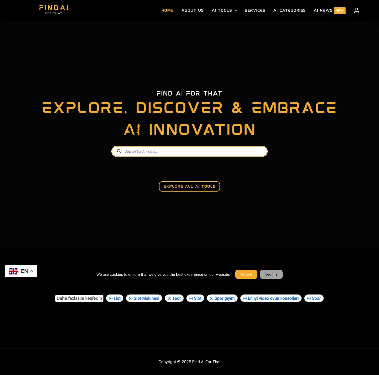 Home - Find AI for that - Full Screenshot