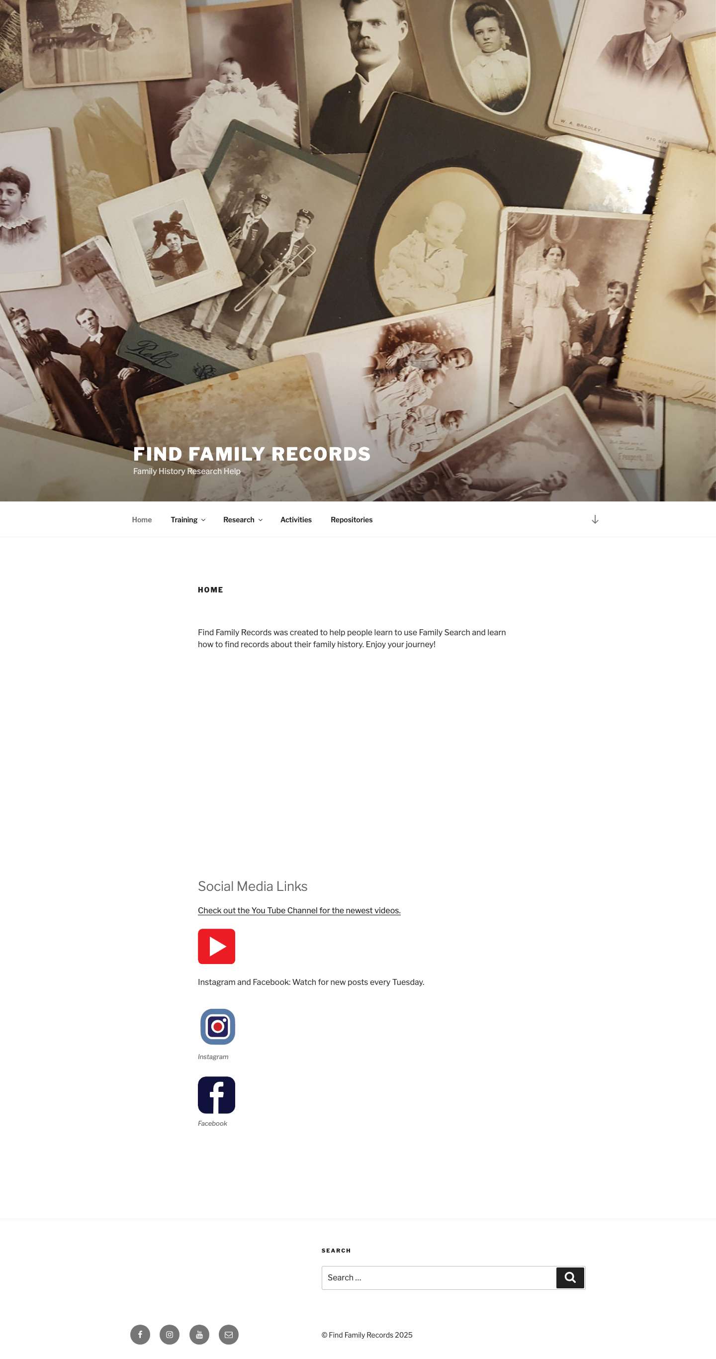 Find Family Records - Full Screenshot