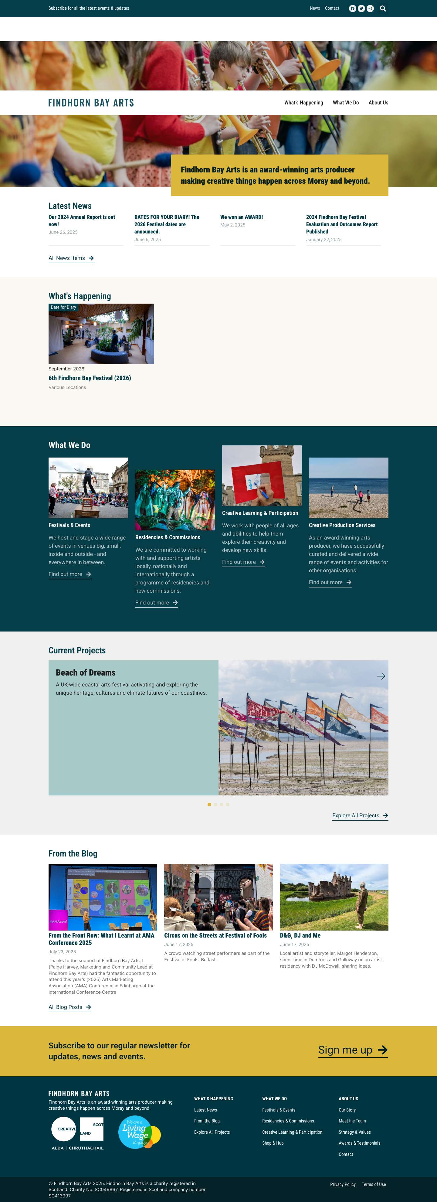 Findhorn Bay Arts - Full Screenshot