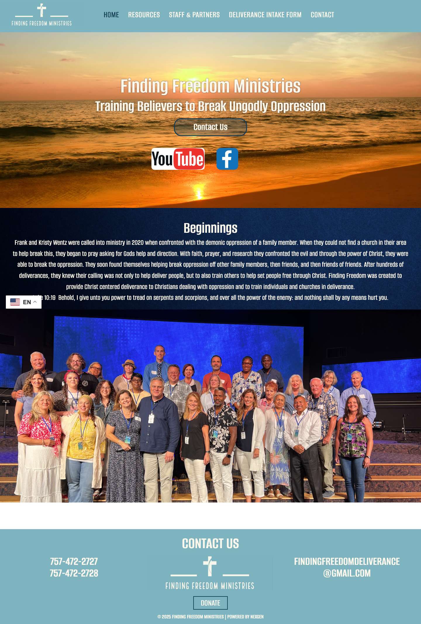 Home - Finding Freedom Ministries - Full Screenshot