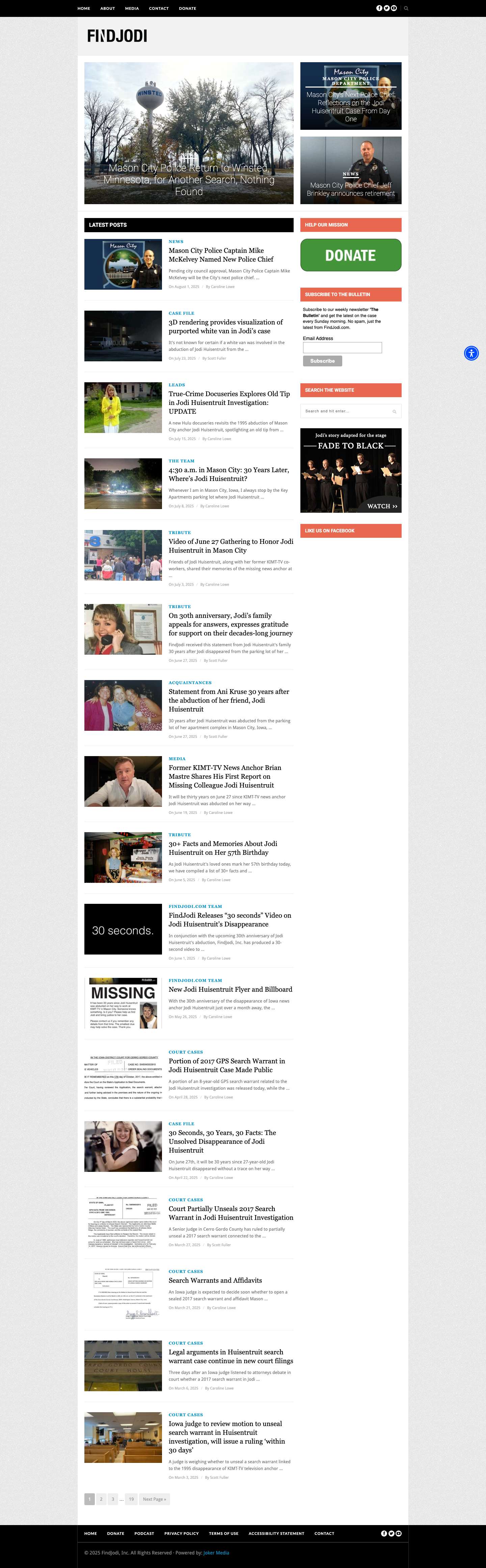 Find Jodi Huisentruit • The Search for the Missing TV News AnchorFind Jodi Huisentruit - Full Screenshot