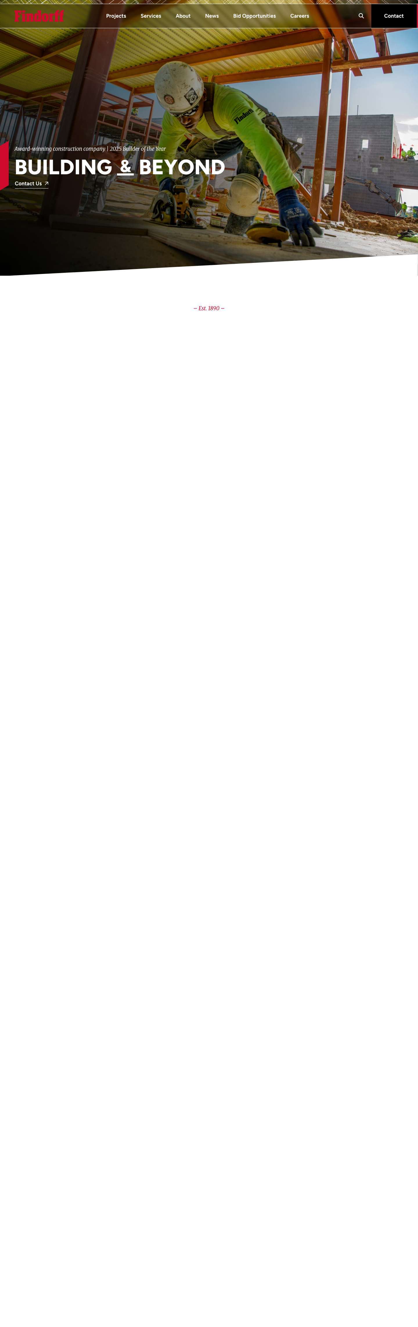 Findorff | Commercial Construction in Wisconsin & Beyond - Full Screenshot