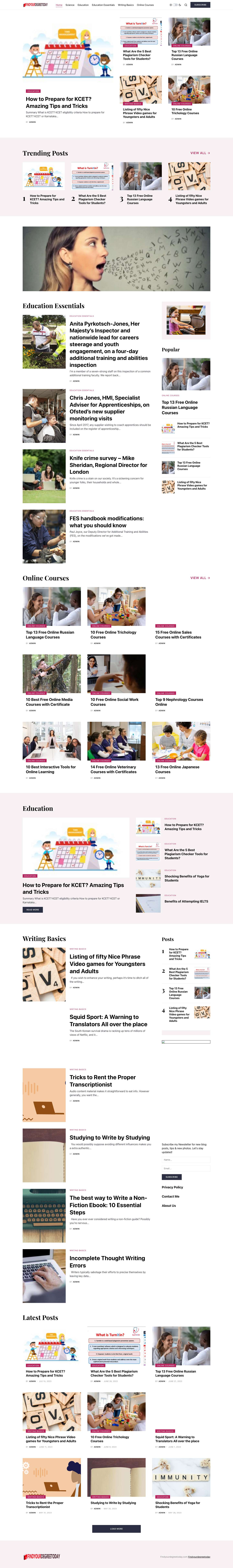 Home - findyourdegreetoday - Full Screenshot