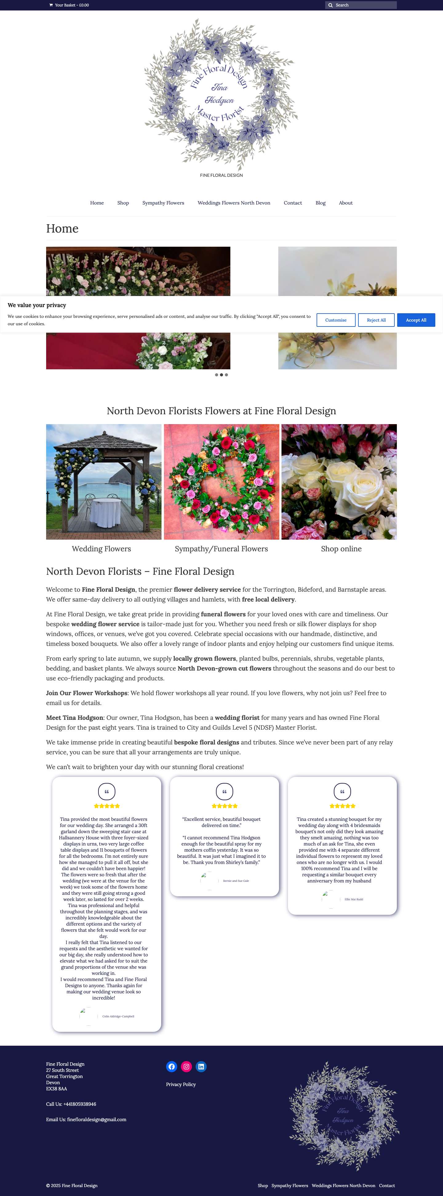 Home - Fine Floral Design - Full Screenshot