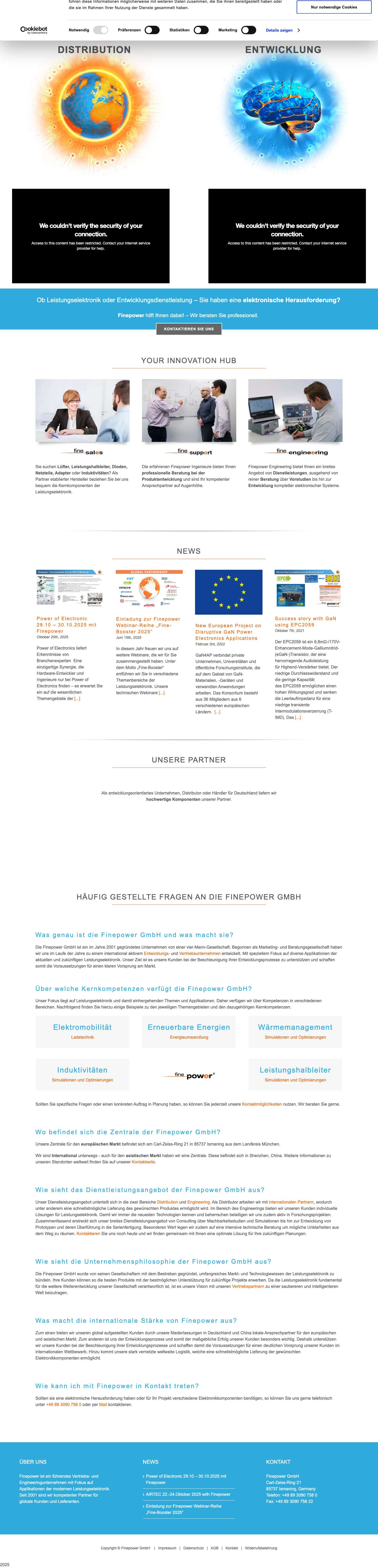 YOUR INNOVATION HUB | Finepower GmbH - Full Screenshot