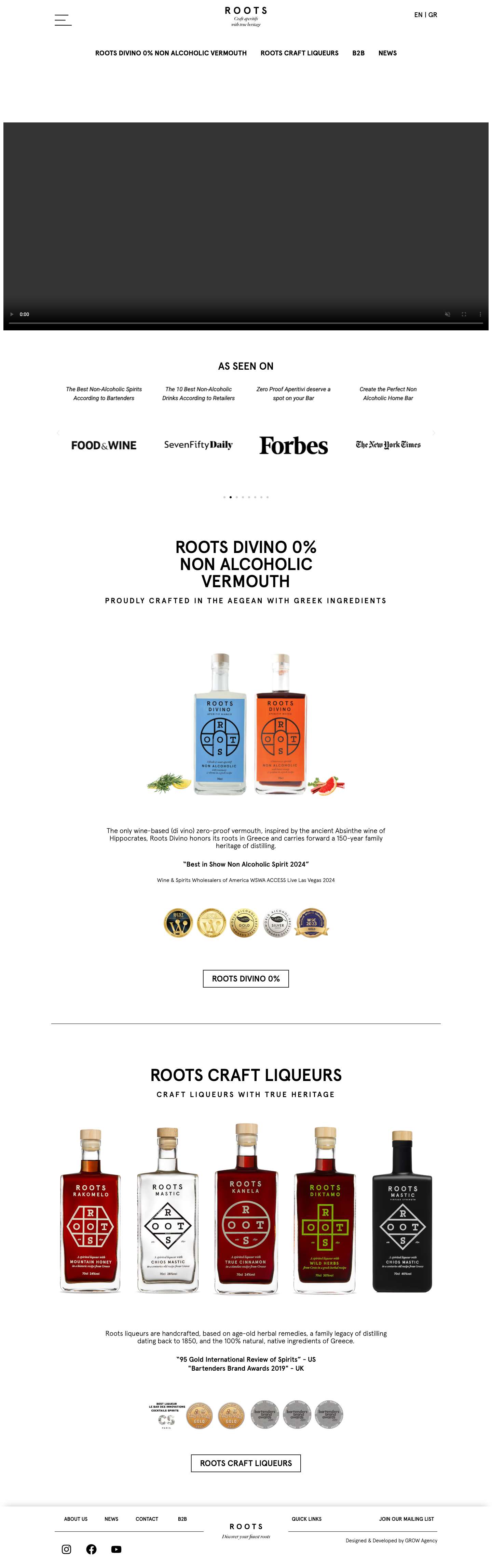 Roots - Roots Premium Spirits - Full Screenshot