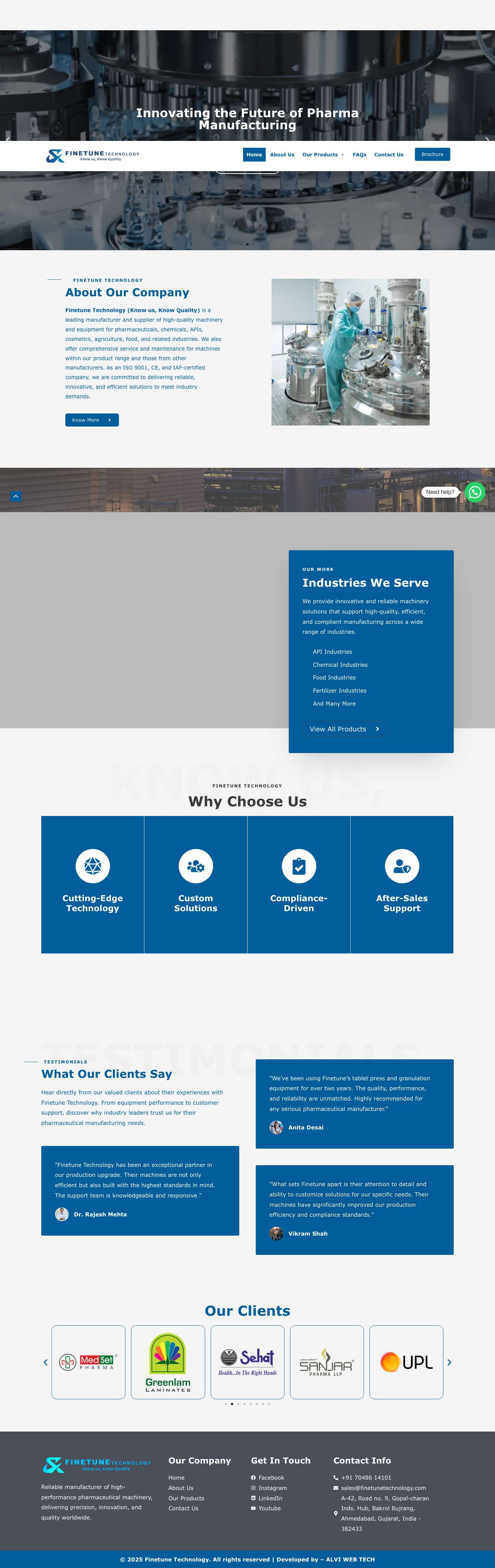Finetune Technology – Know Us, Know Quality - Full Screenshot