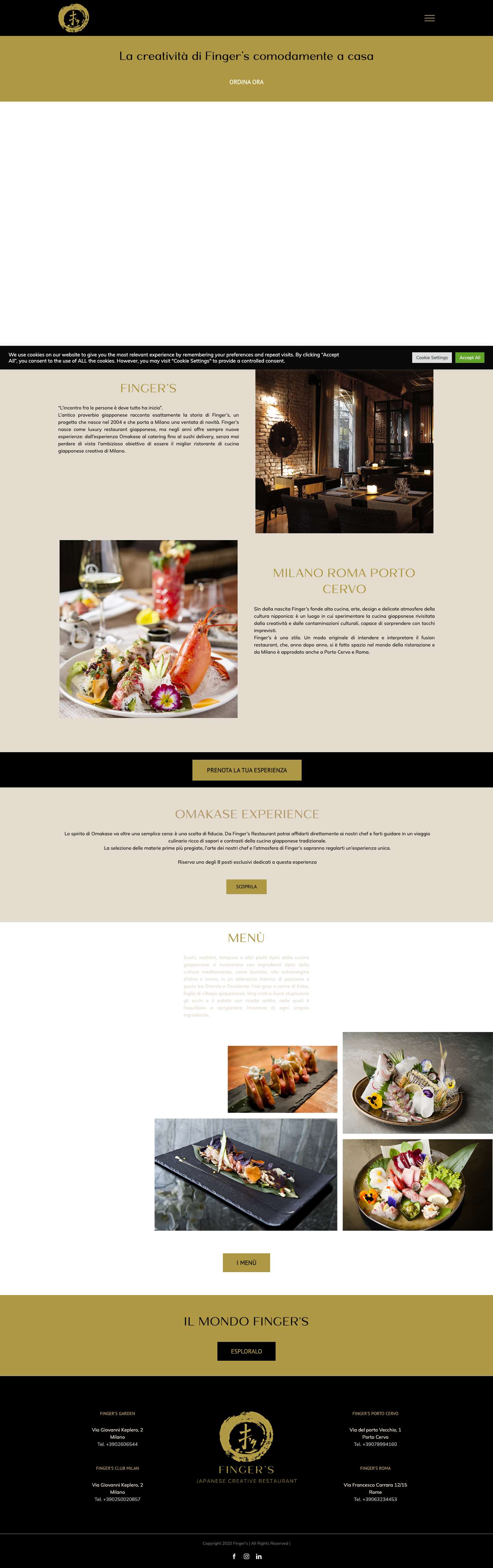 Finger's – Japanese Creative Restaurant - Full Screenshot
