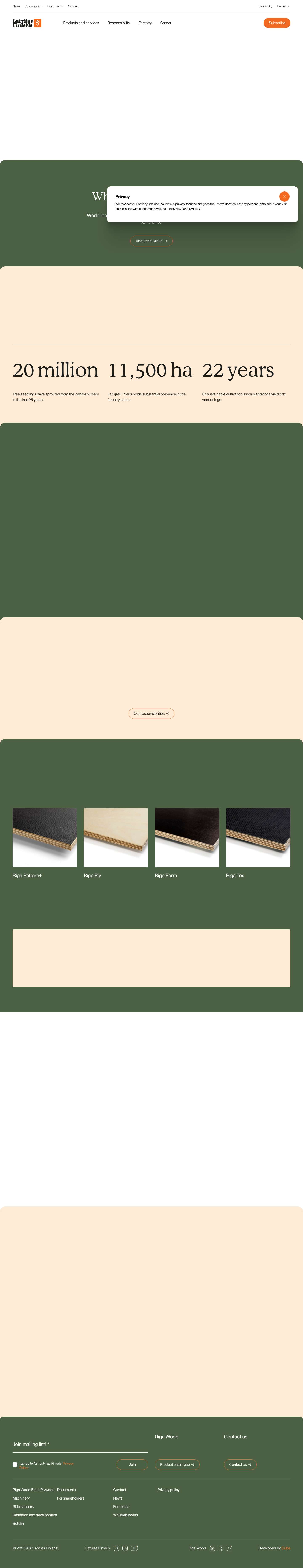 Homepage - Latvijas Finieris - Full Screenshot