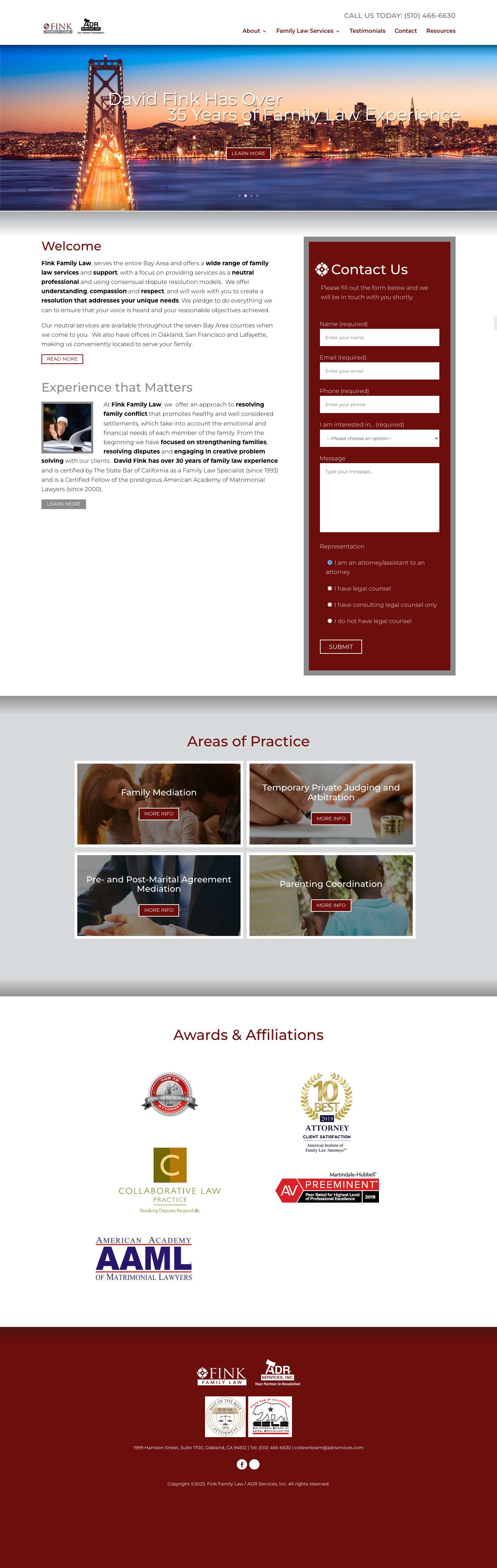 Home - Fink Family Law - Full Screenshot