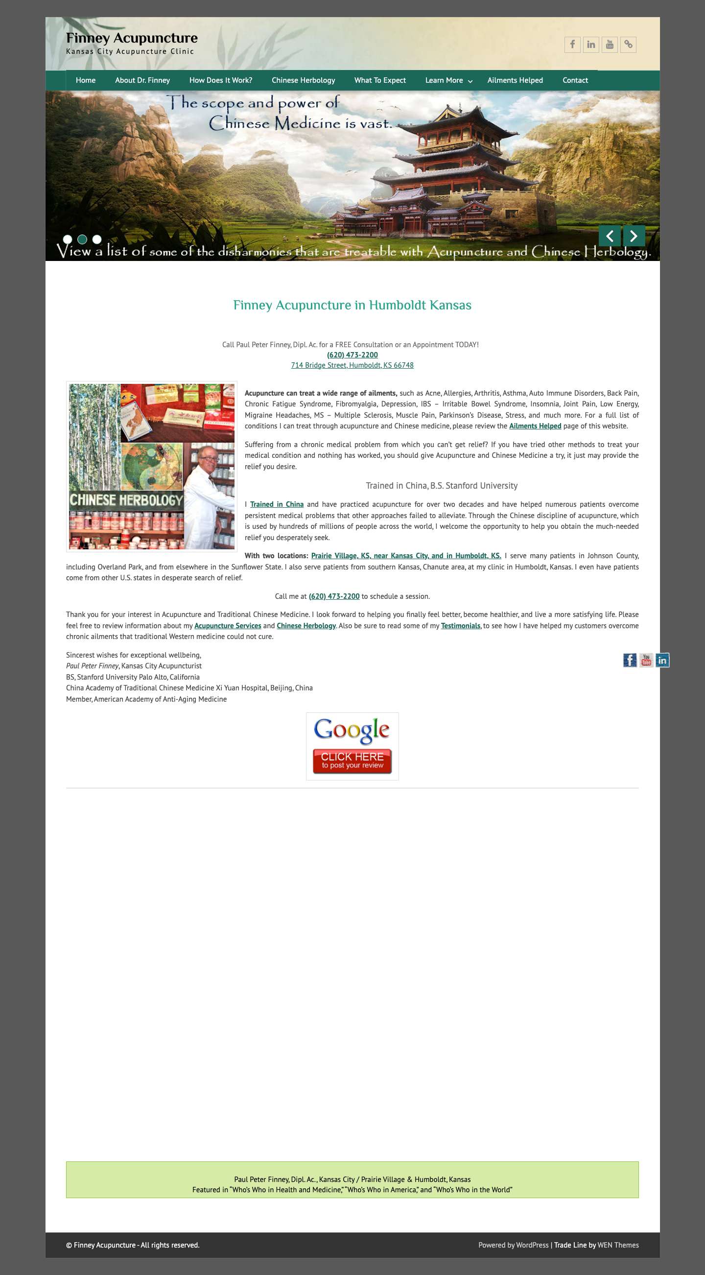 Finney Acupuncture in Kansas City, Naturopathic, Homeopathic - Full Screenshot