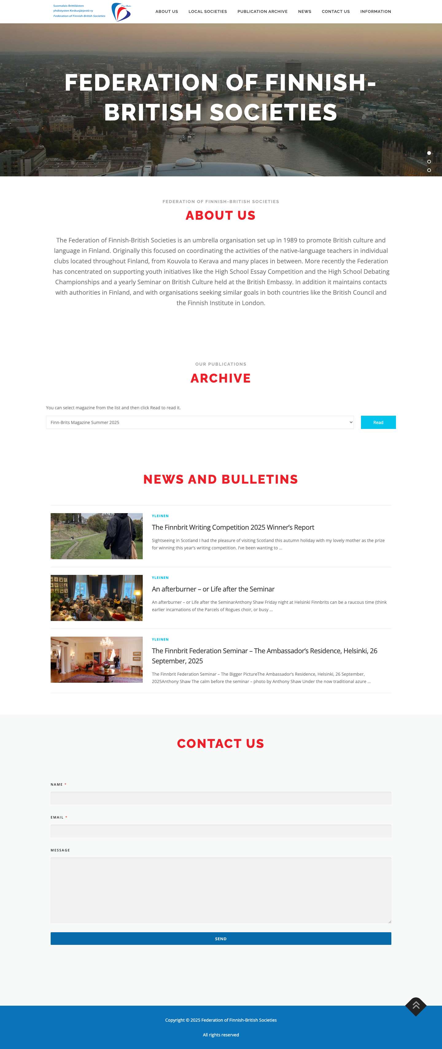 Federation of Finnish-British Societies - Full Screenshot