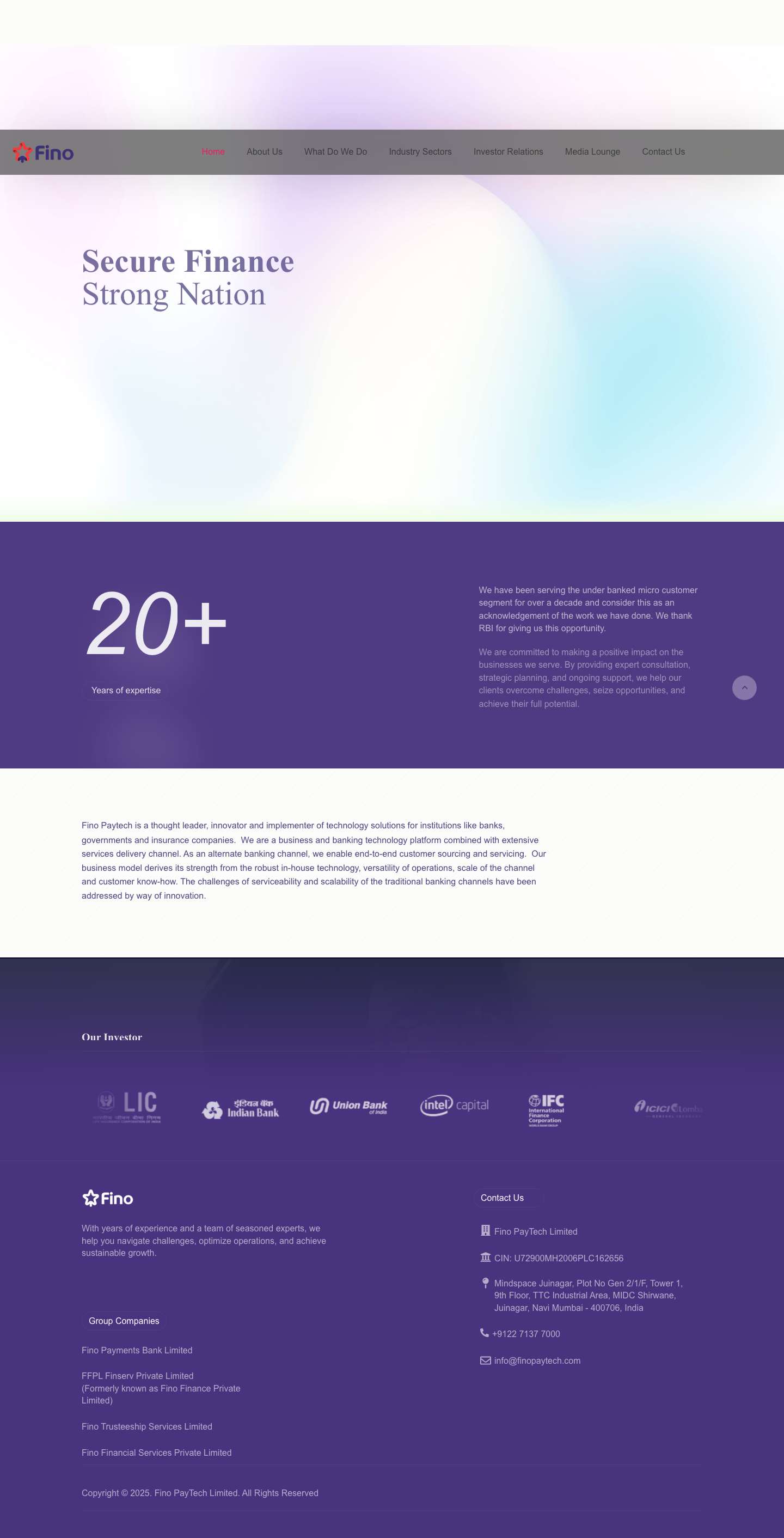 Fino Paytech has established a robust – Fino Pay Tech - Full Screenshot