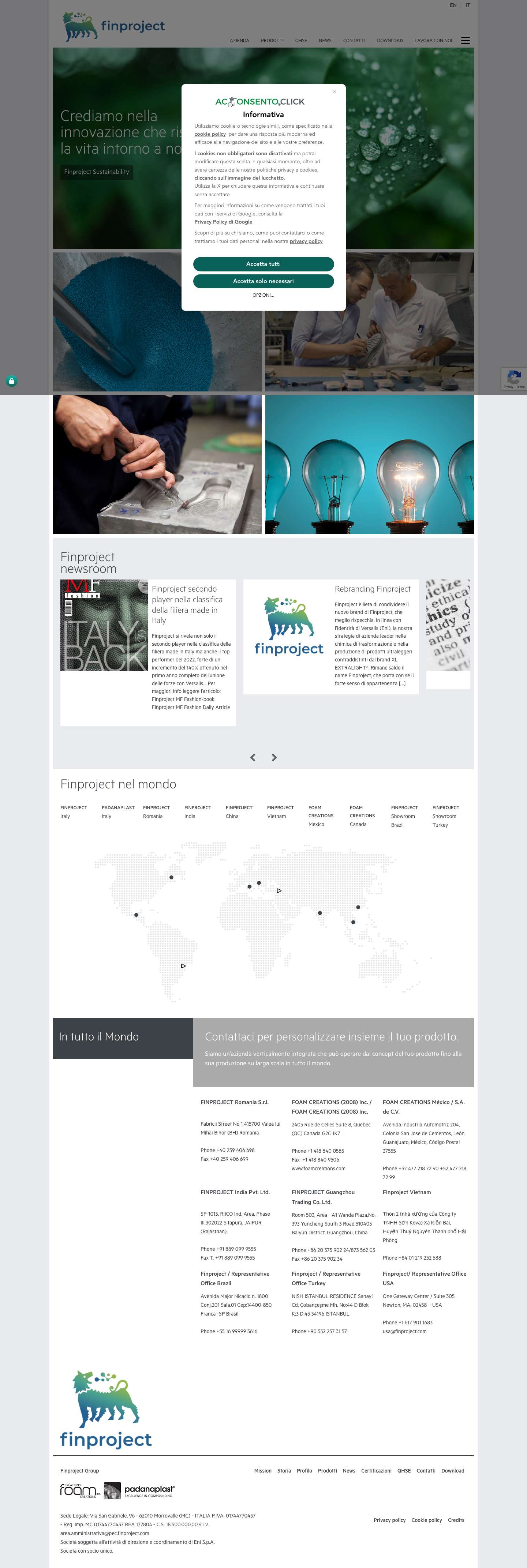 Materie plastiche | Finproject - Full Screenshot