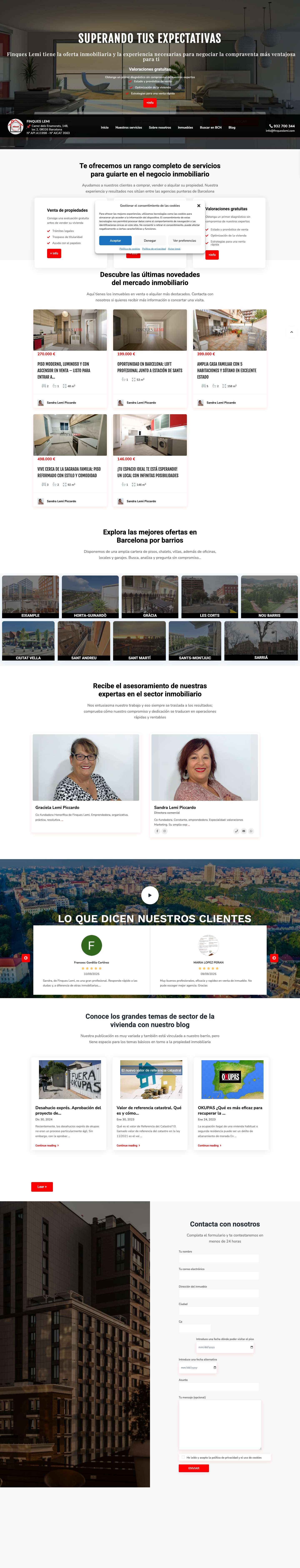 Inicio - Finques Lemi - Full Screenshot