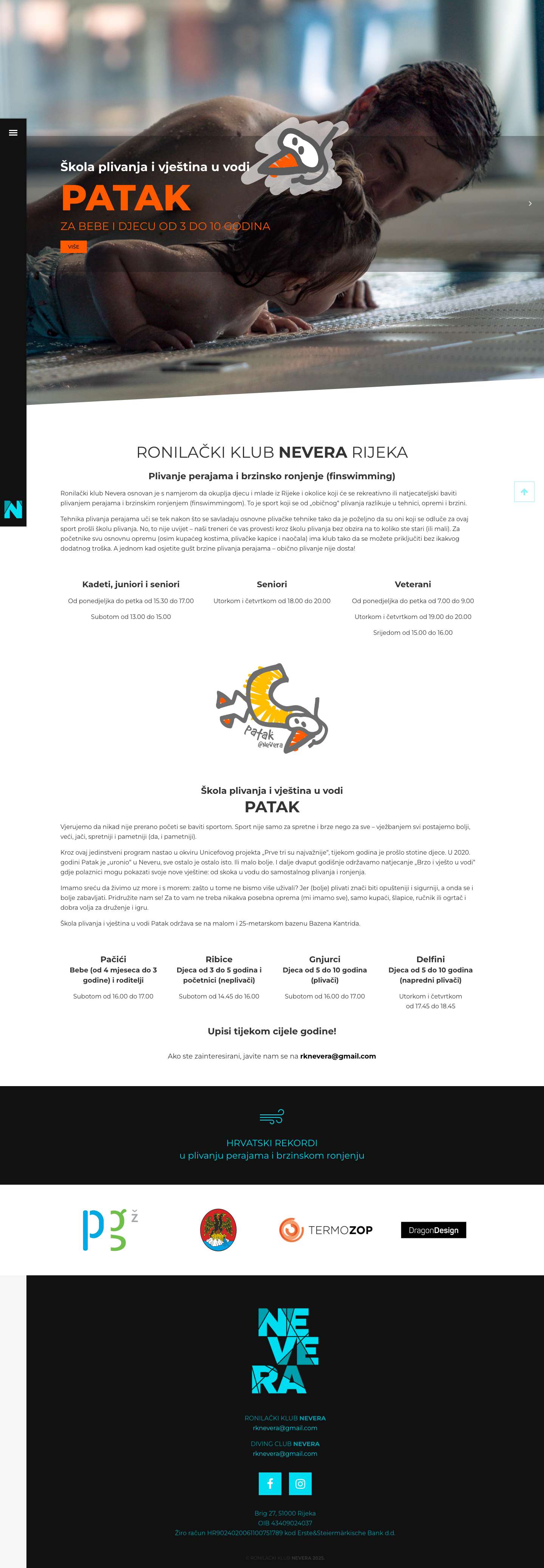 Nevera Finswimming Team | Rijeka - Full Screenshot