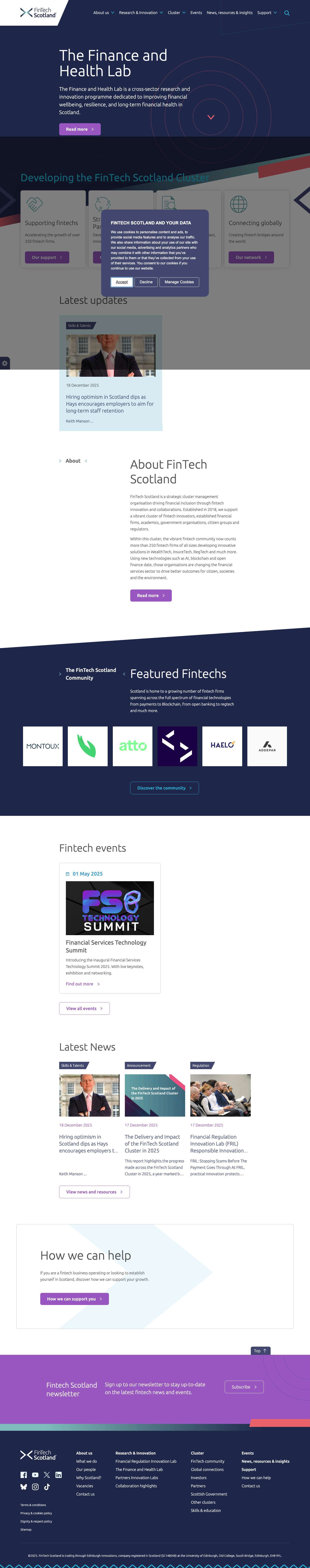 Home - FinTech Scotland :FinTech Scotland - Full Screenshot