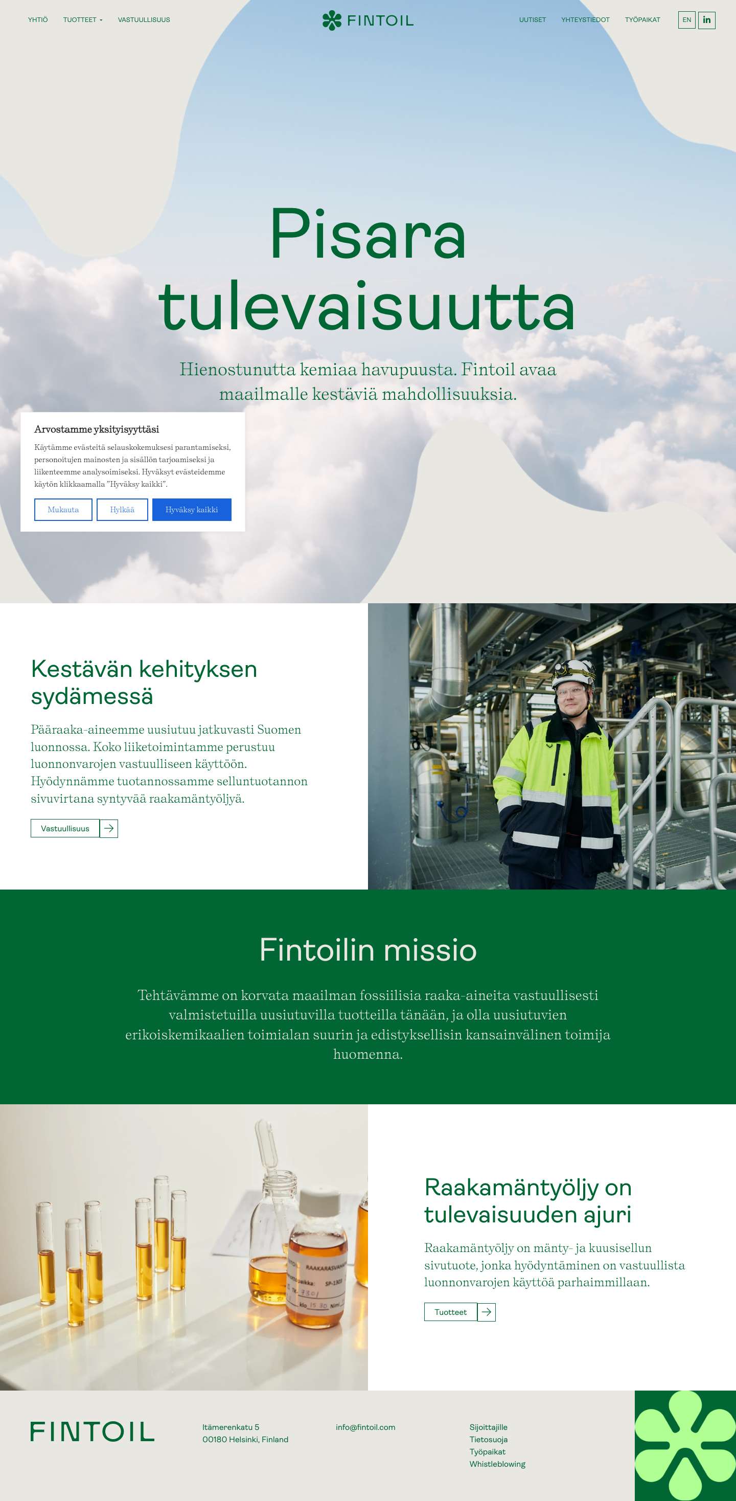 Etusivu - Fintoil : Fintoil - Full Screenshot