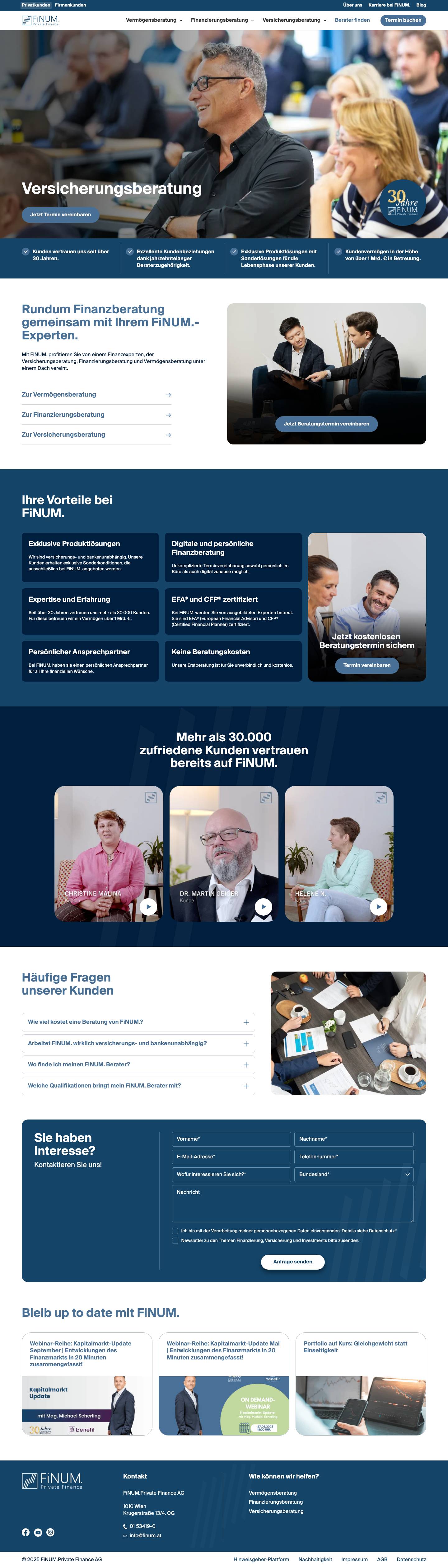 FiNUM. Private Finance – Versichern, Anlegen, Finanzieren - Full Screenshot