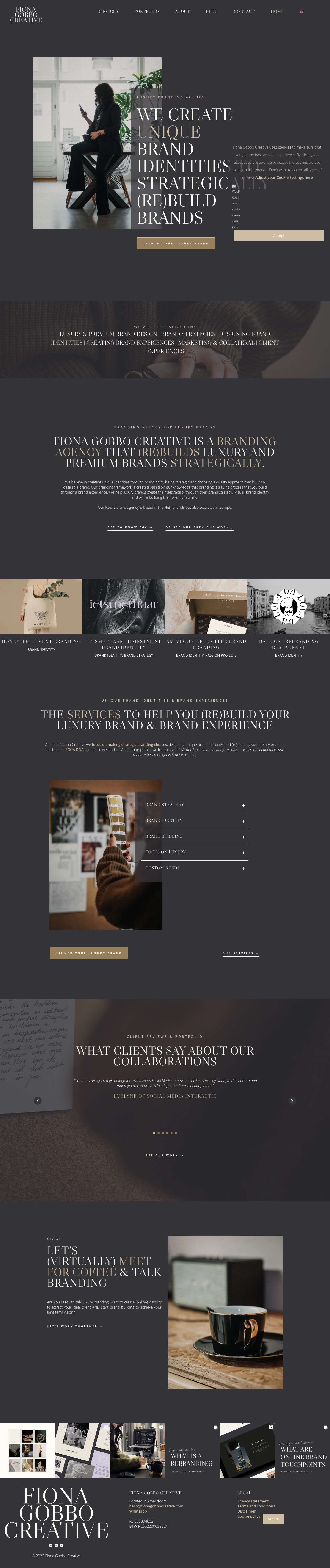 Fiona Gobbo Creative — luxury branding agency in Amersfoort - Full Screenshot