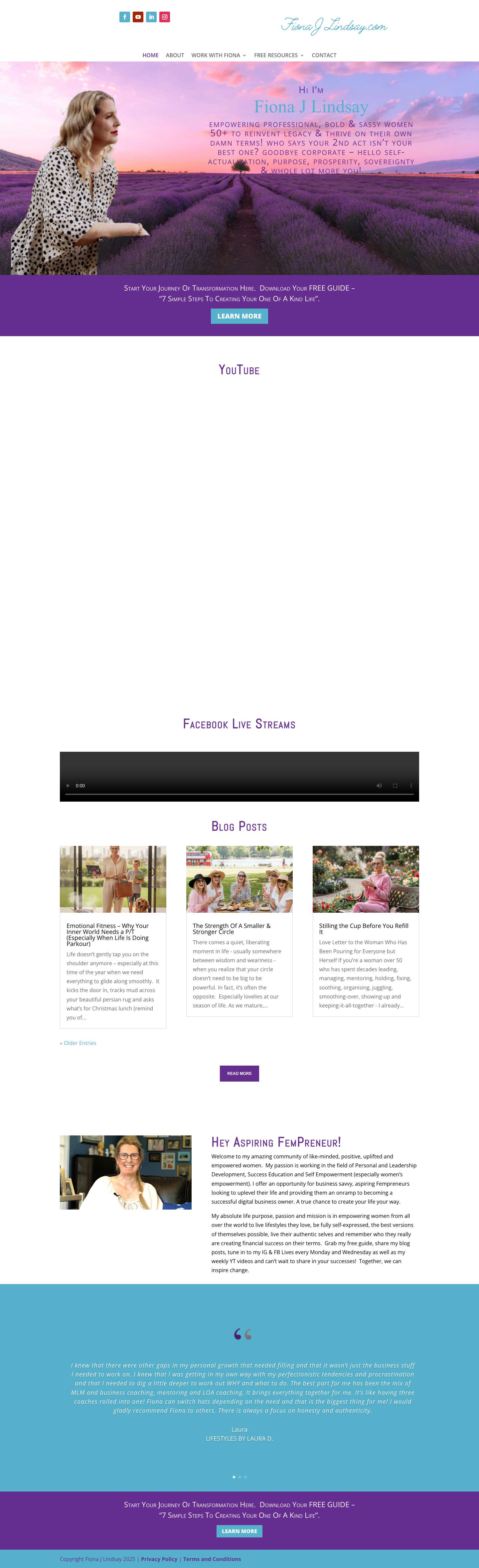 Fiona J Lindsay | Fempowering Professional Women To Thrive - Full Screenshot