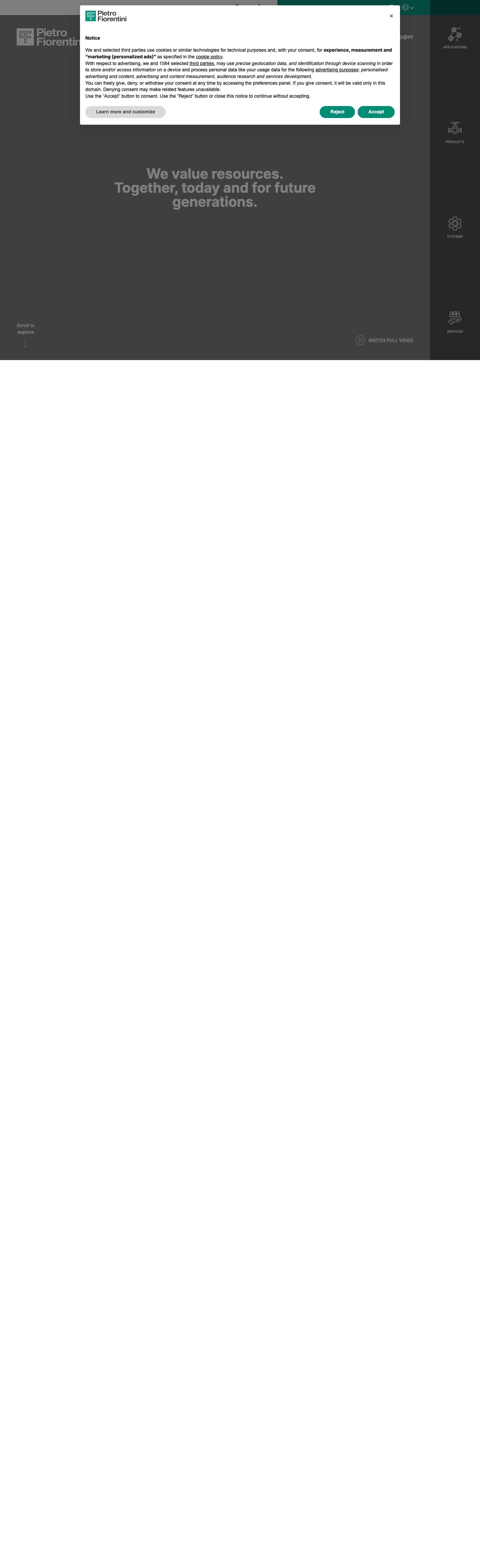 Technological solutions for energy industry and utilities - Pietro Fiorentini - Full Screenshot