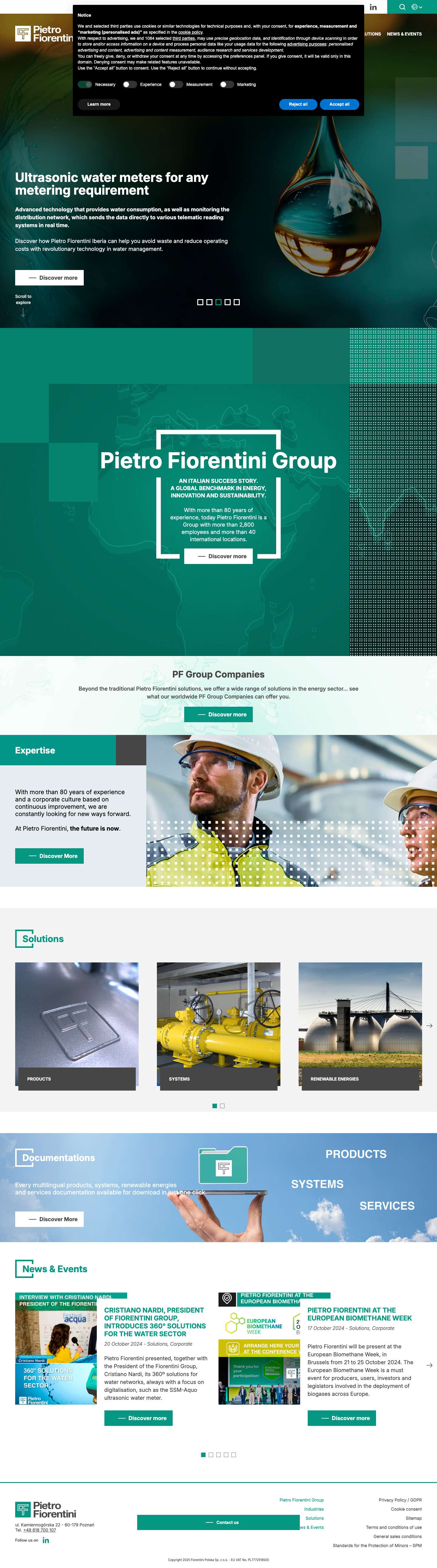 Technological solutions for the multi-gas system - Pietro Fiorentini Polska - Full Screenshot