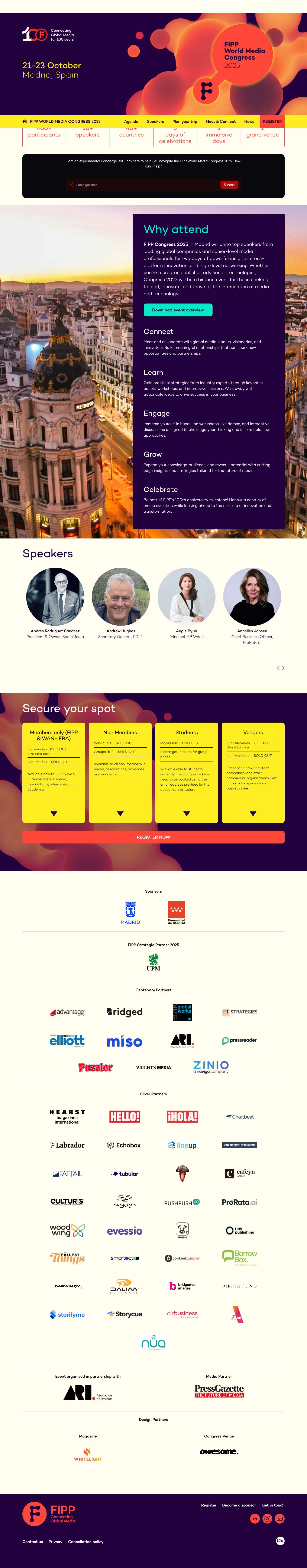 Home - FIPP World Media Congress 2025 - Full Screenshot