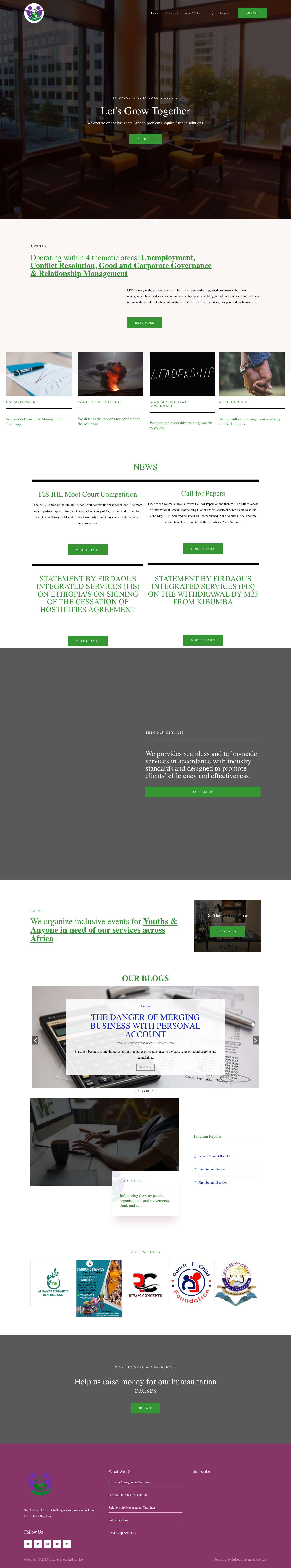 Home - firdaous integrated services - Full Screenshot