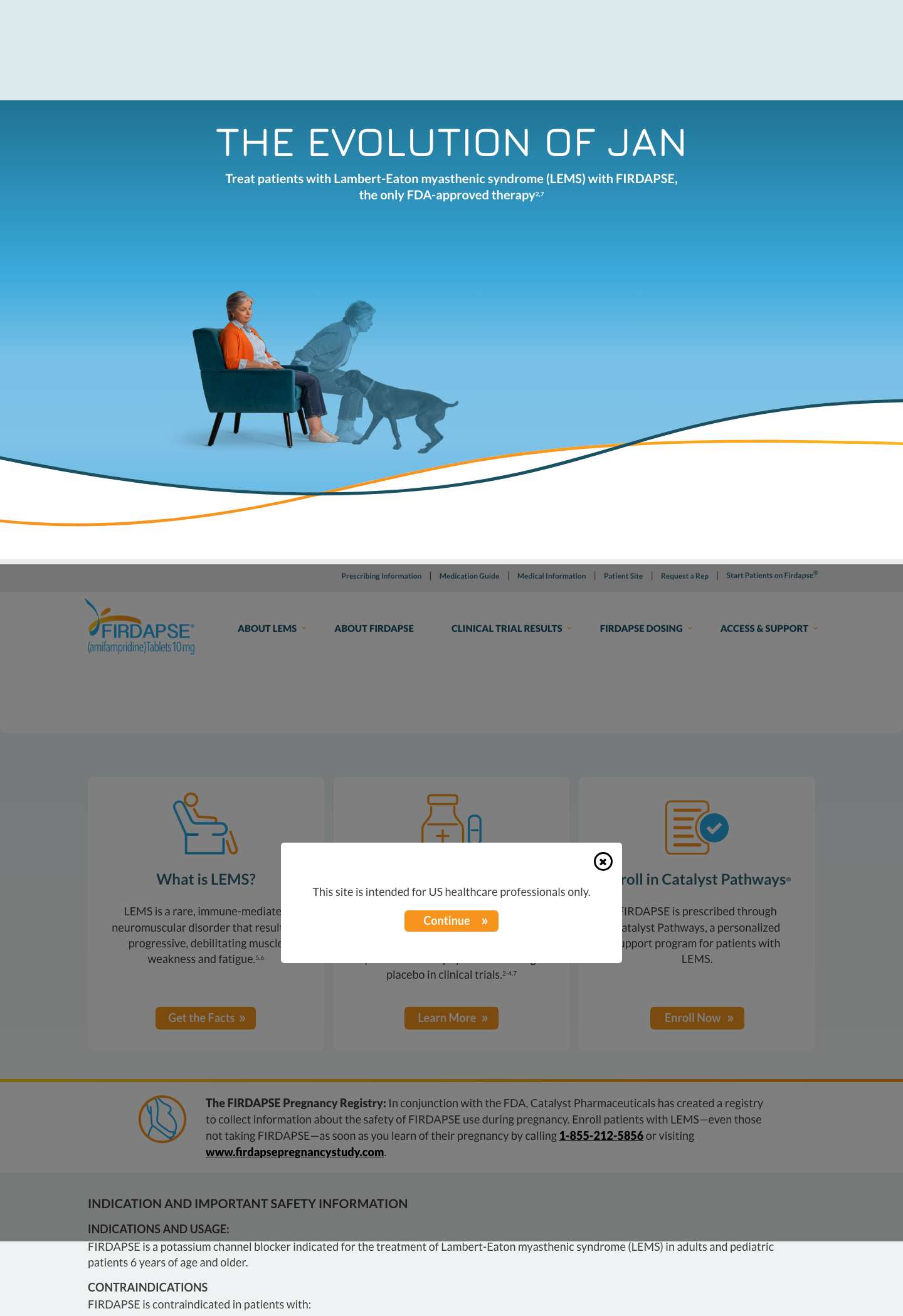 Official HCP Site | FIRDAPSE® (amifampridine)Catalyst Pharmaceuticals Logo - Full Screenshot