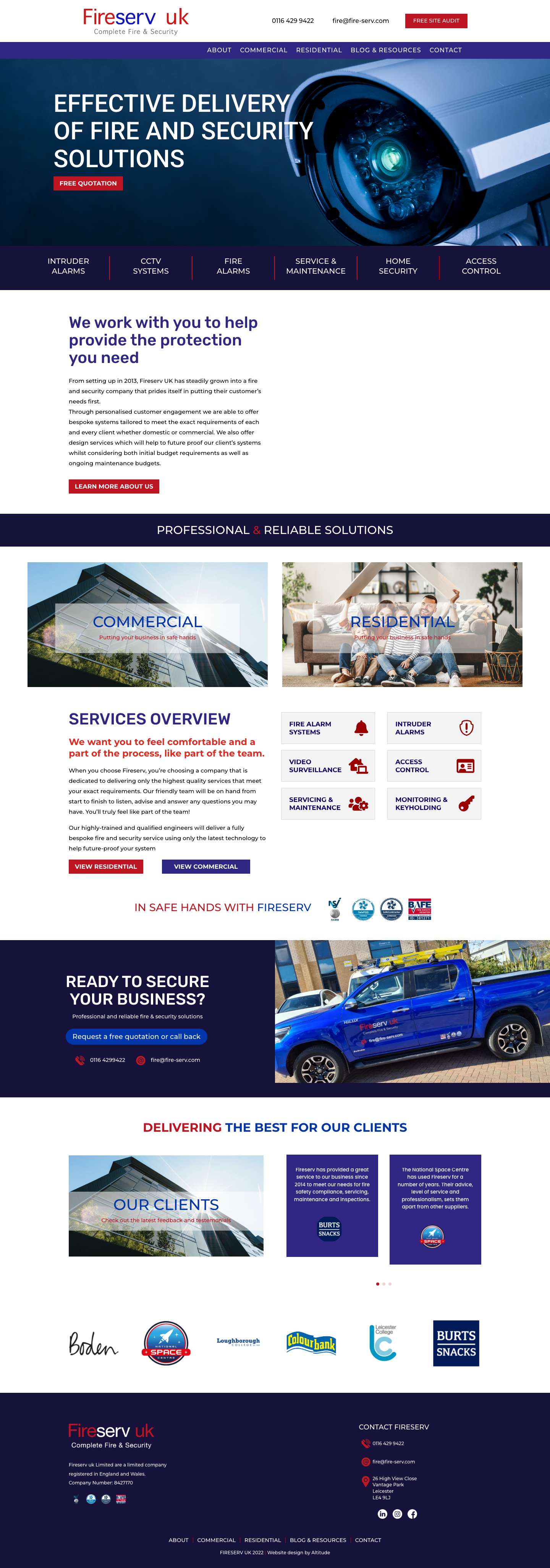 Fireserv UK | Complete Fire & Security systems. - Full Screenshot