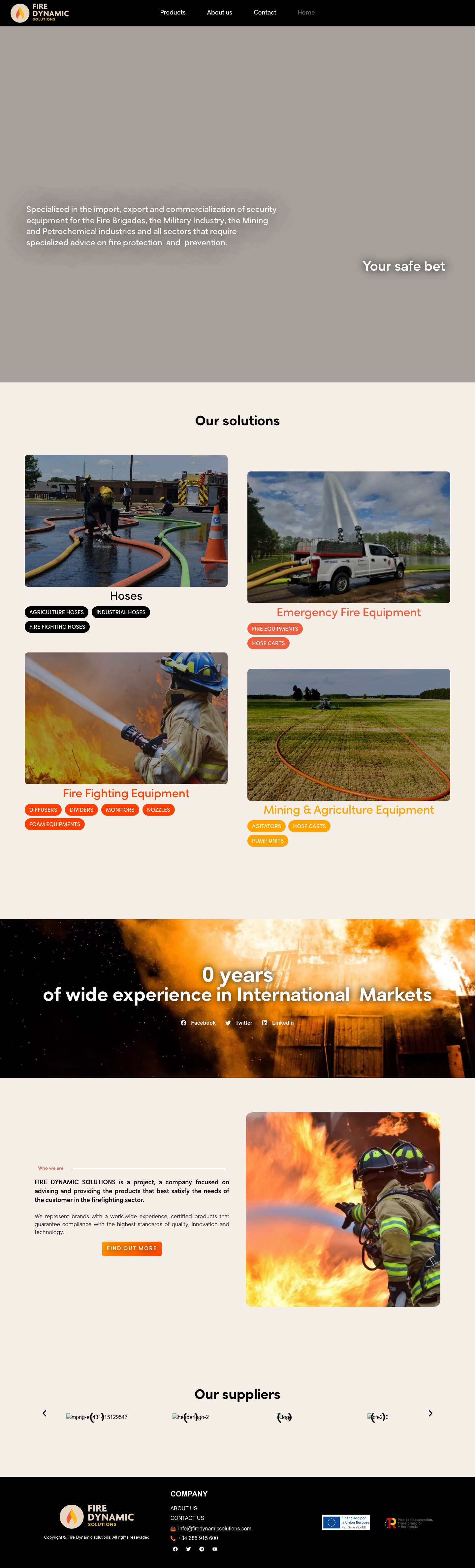 Home - Fire dynamic solution - Full Screenshot