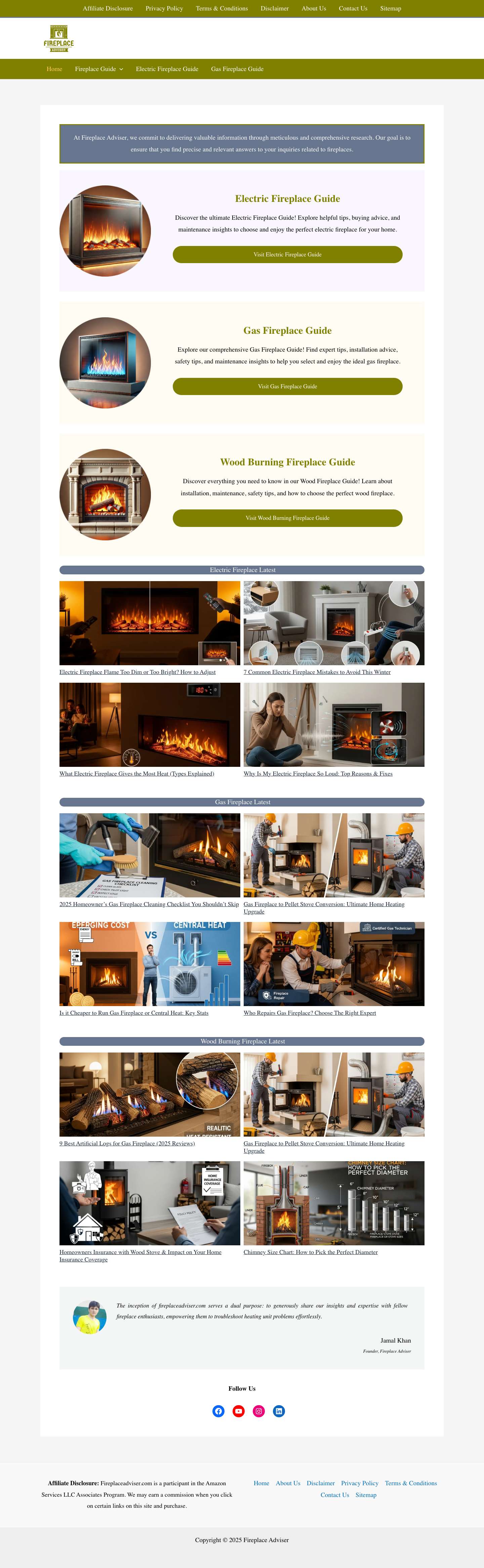 Fireplace Adviser » Fireplace Helping Guide - Full Screenshot