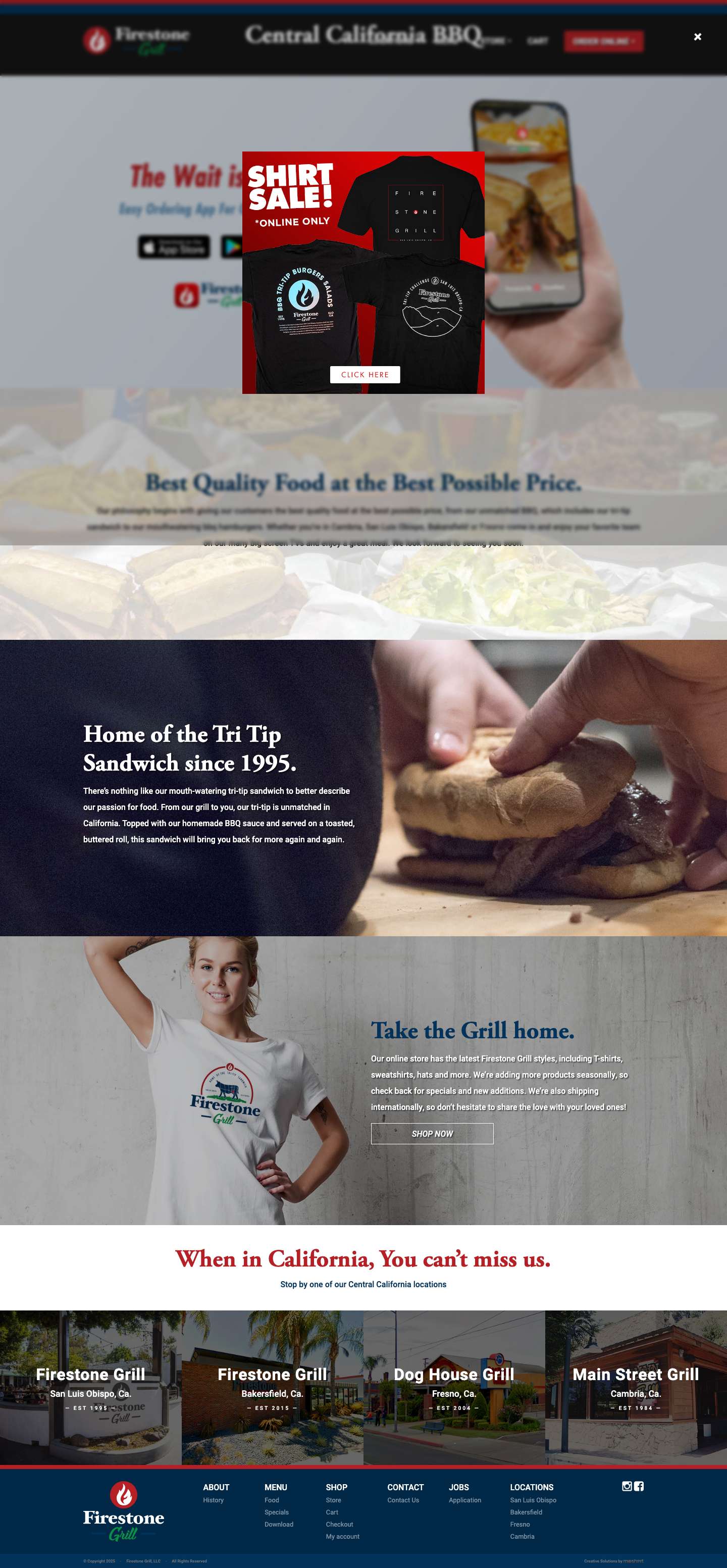 Central California BBQ - Firestone Grill - Full Screenshot