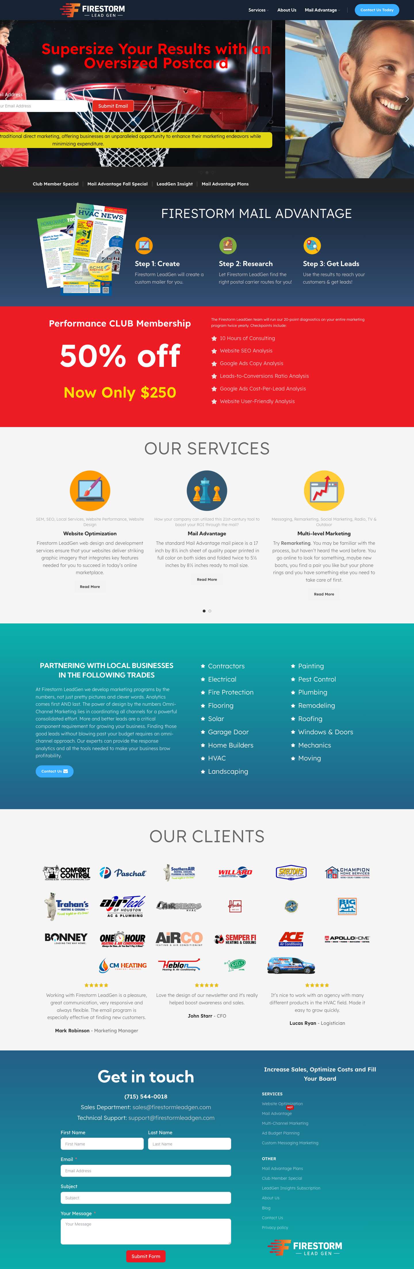 Firestorm LeadGen - Full Screenshot