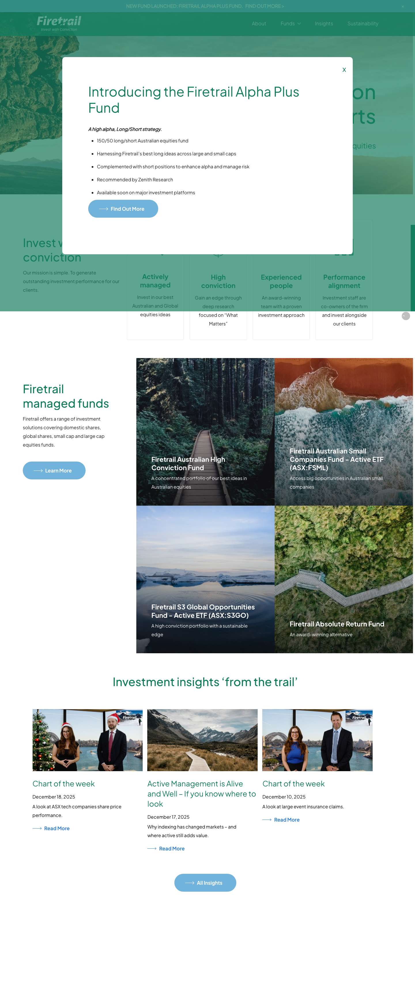 Firetrail Investments | Invest With Conviction - Full Screenshot