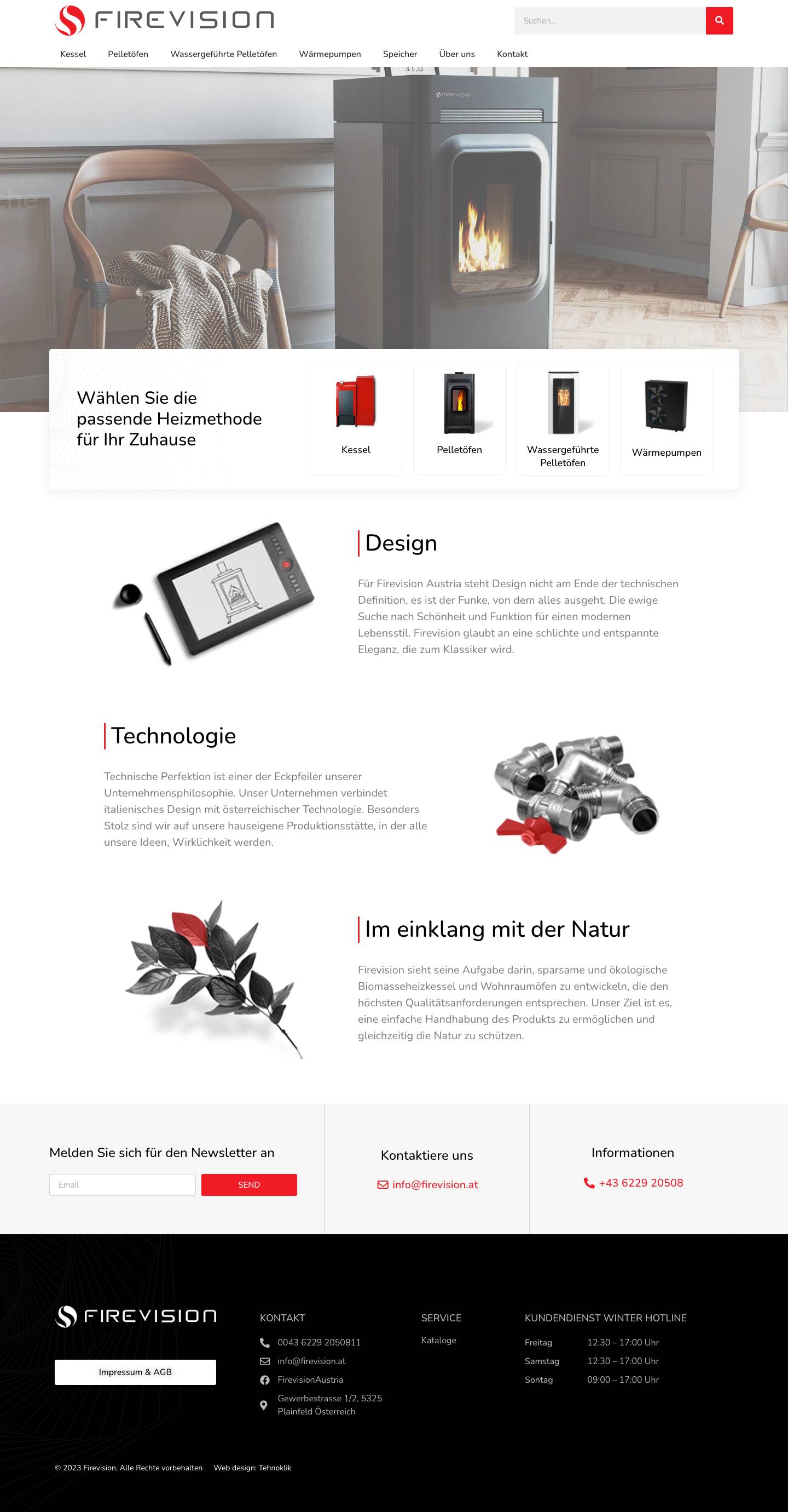 Startseite - Firevision - Design und technische perfektion - Full Screenshot