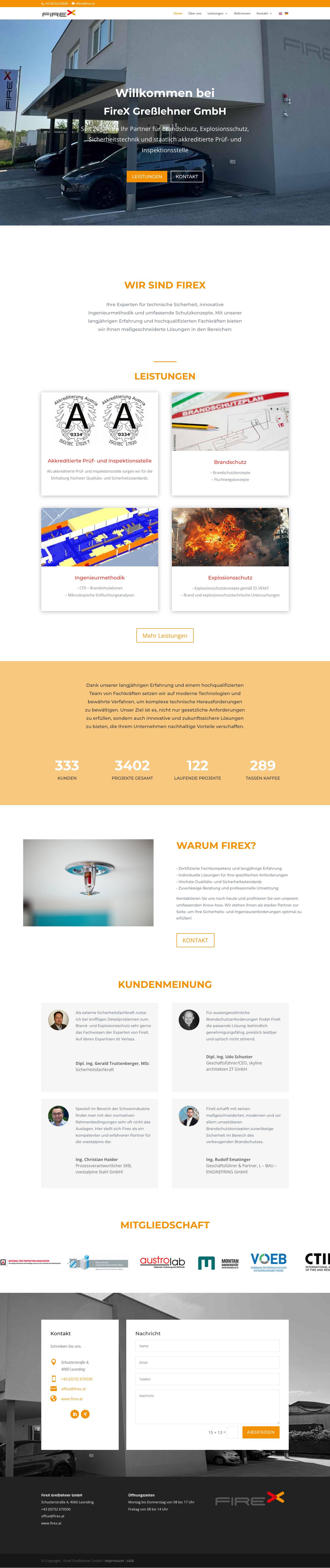 FireX | Greßlehner GmbH. - Full Screenshot