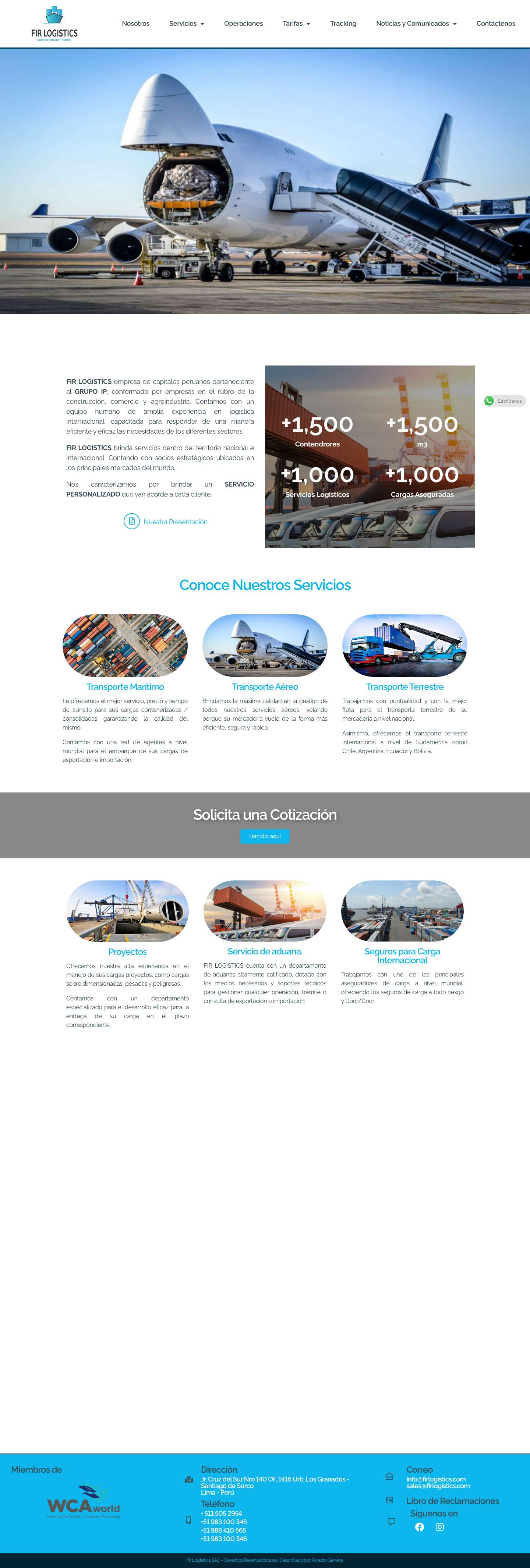 Fir Logistics – Operador Logistico - Full Screenshot