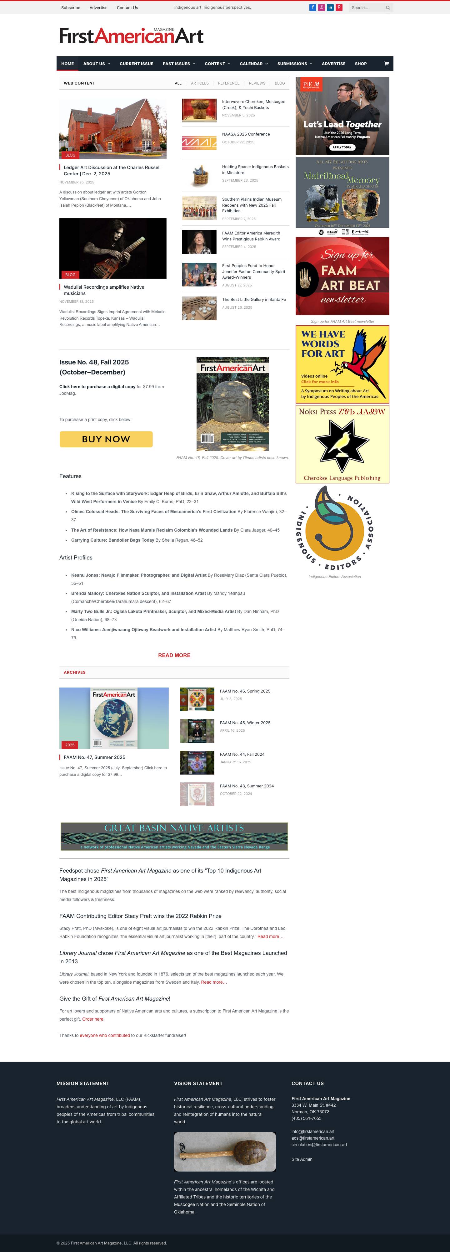 First American Art Magazine - Full Screenshot