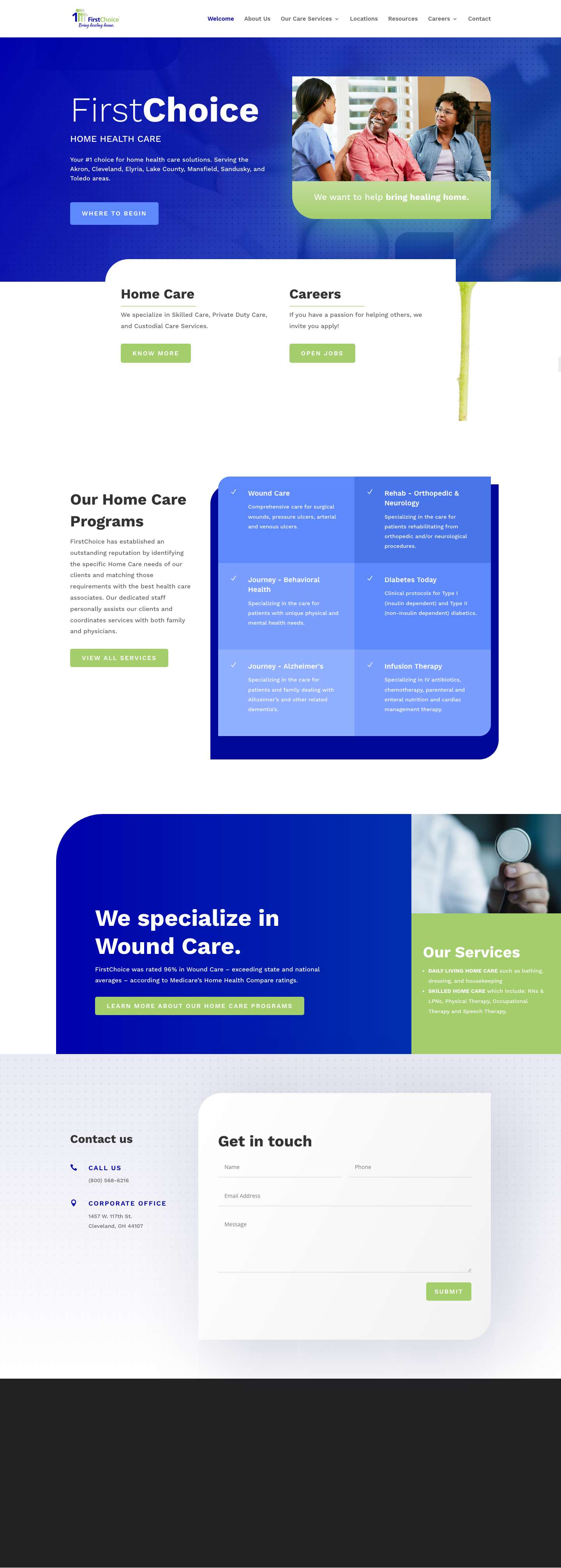 Welcome to FirstChoice - FirstChoice Home Health - Full Screenshot