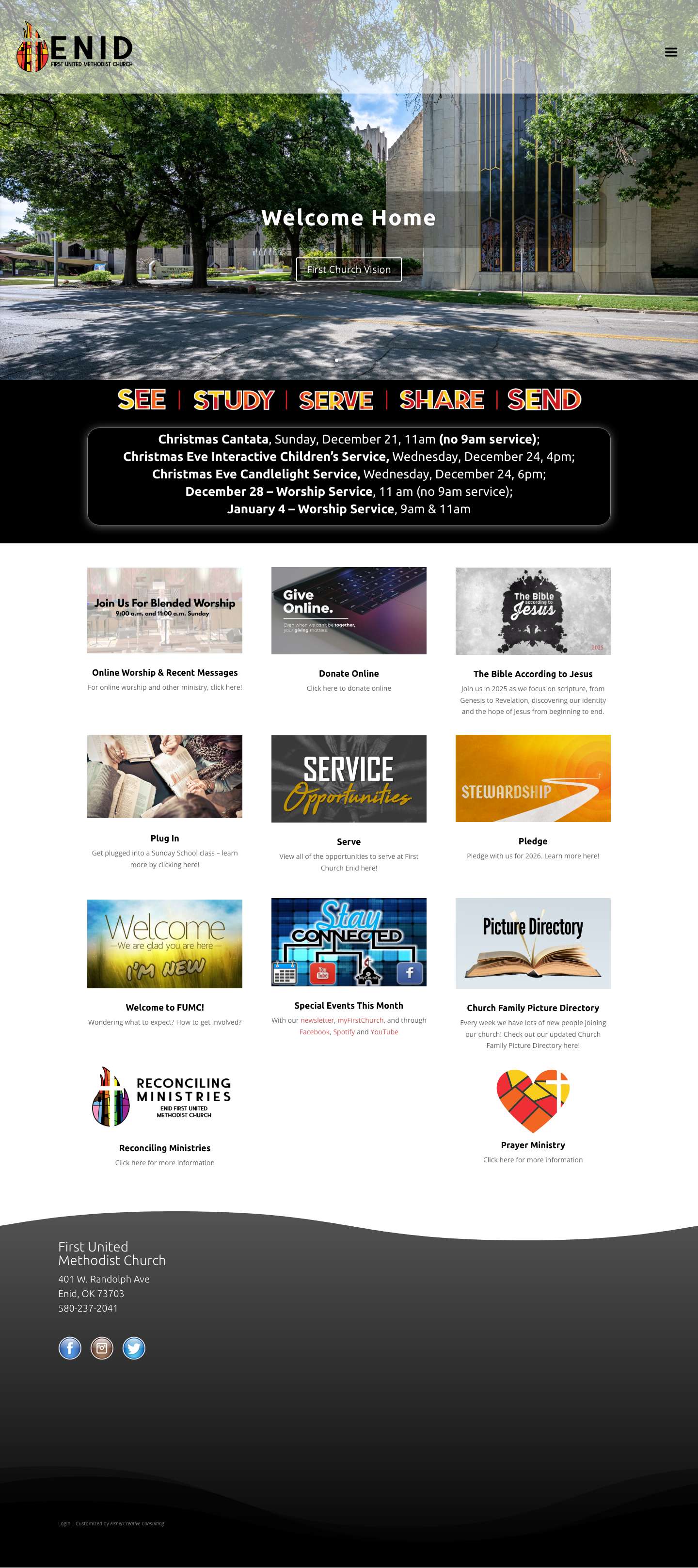 Enid First United Methodist Church|Growing in Christ, Authentic in Love - Full Screenshot