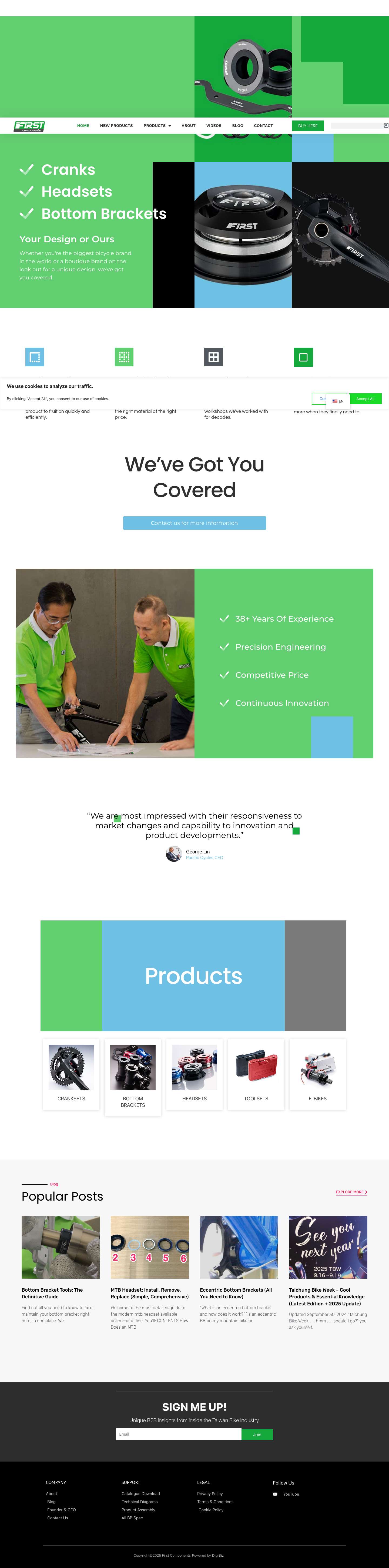 BBs Cranksets and Headsets that Work Better and Last Longer - Full Screenshot