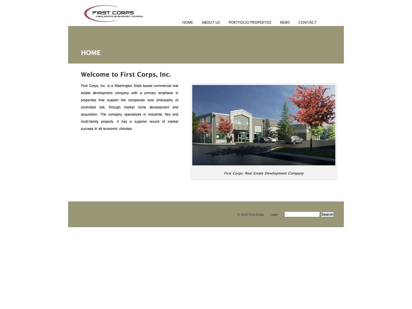 A Real Estate Development Company | First Corps, Inc. - Full Screenshot
