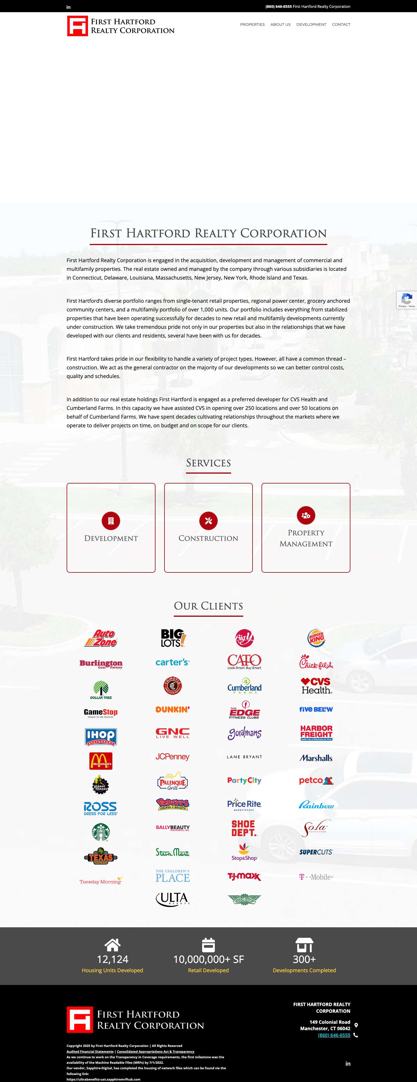 First Hartford Realty Corporation | Development, Acquisition, Management - Full Screenshot