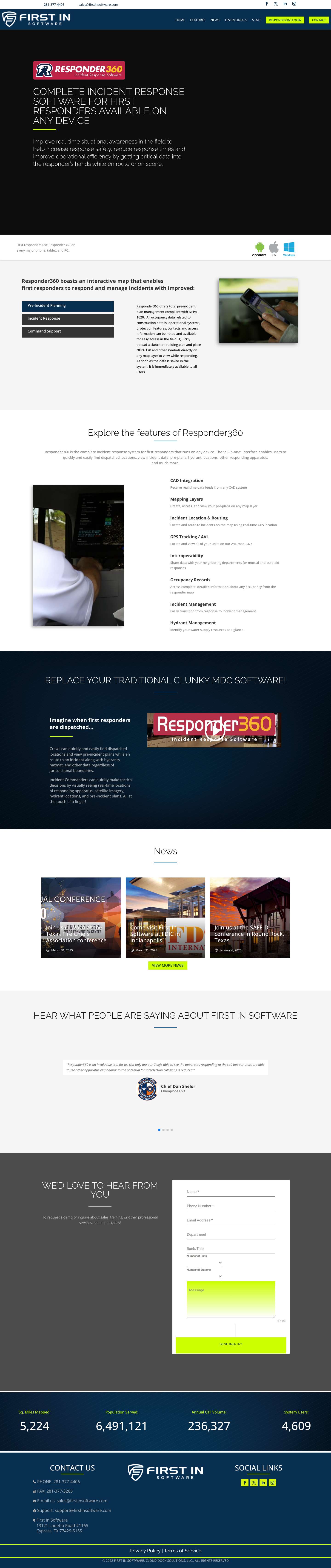 Home Software Solutions | First In Software | Innovative Business Tools - Full Screenshot