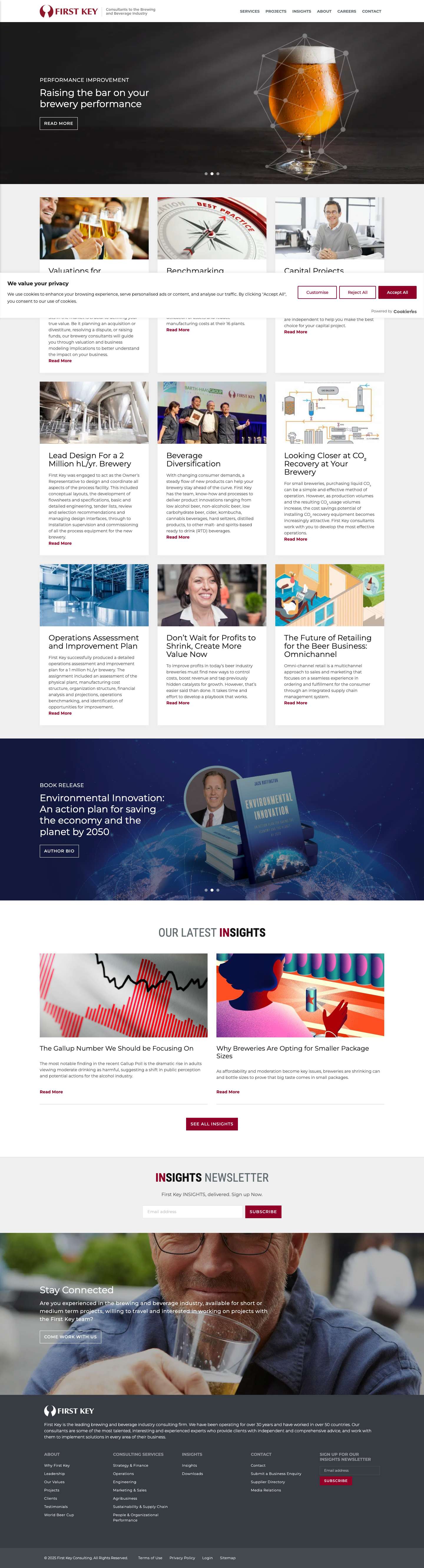 Consultants to the brewing and beverage industry - Full Screenshot