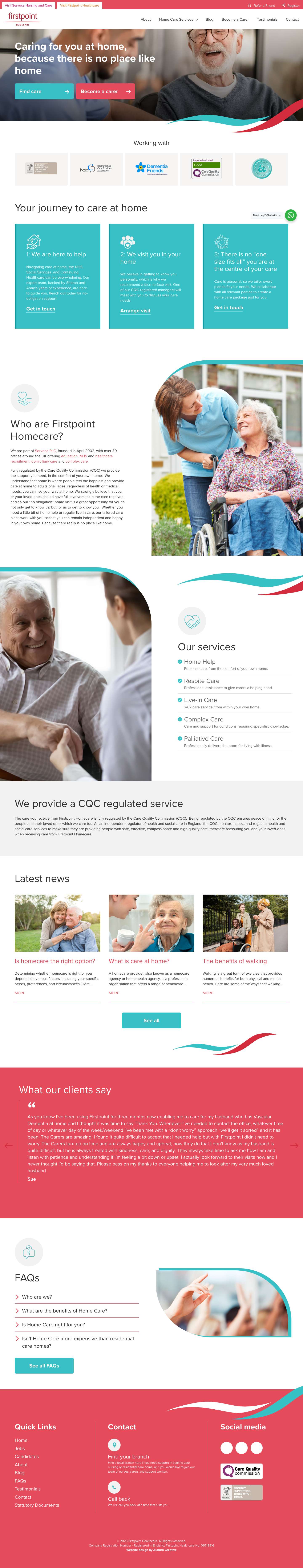 Home - Firstpoint Homecare - Full Screenshot